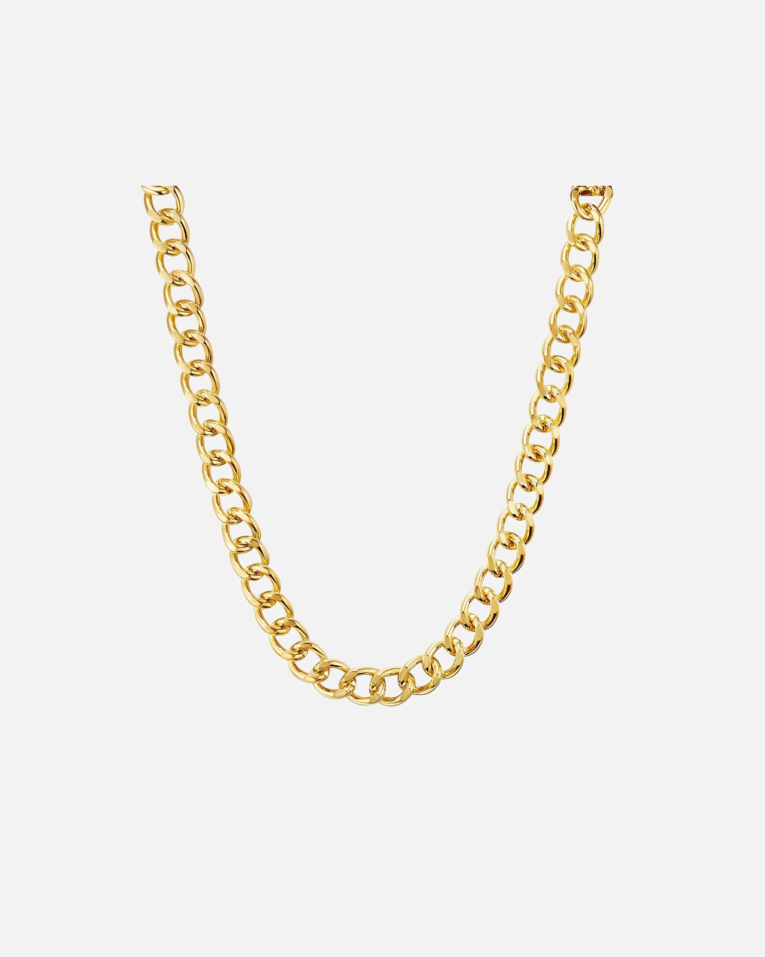 Collier pour Femme Lulu & Jane Chaîne en Alliage de fer en Or jaune Chaîne de base 50,0 + rallonge de 5,0 cm