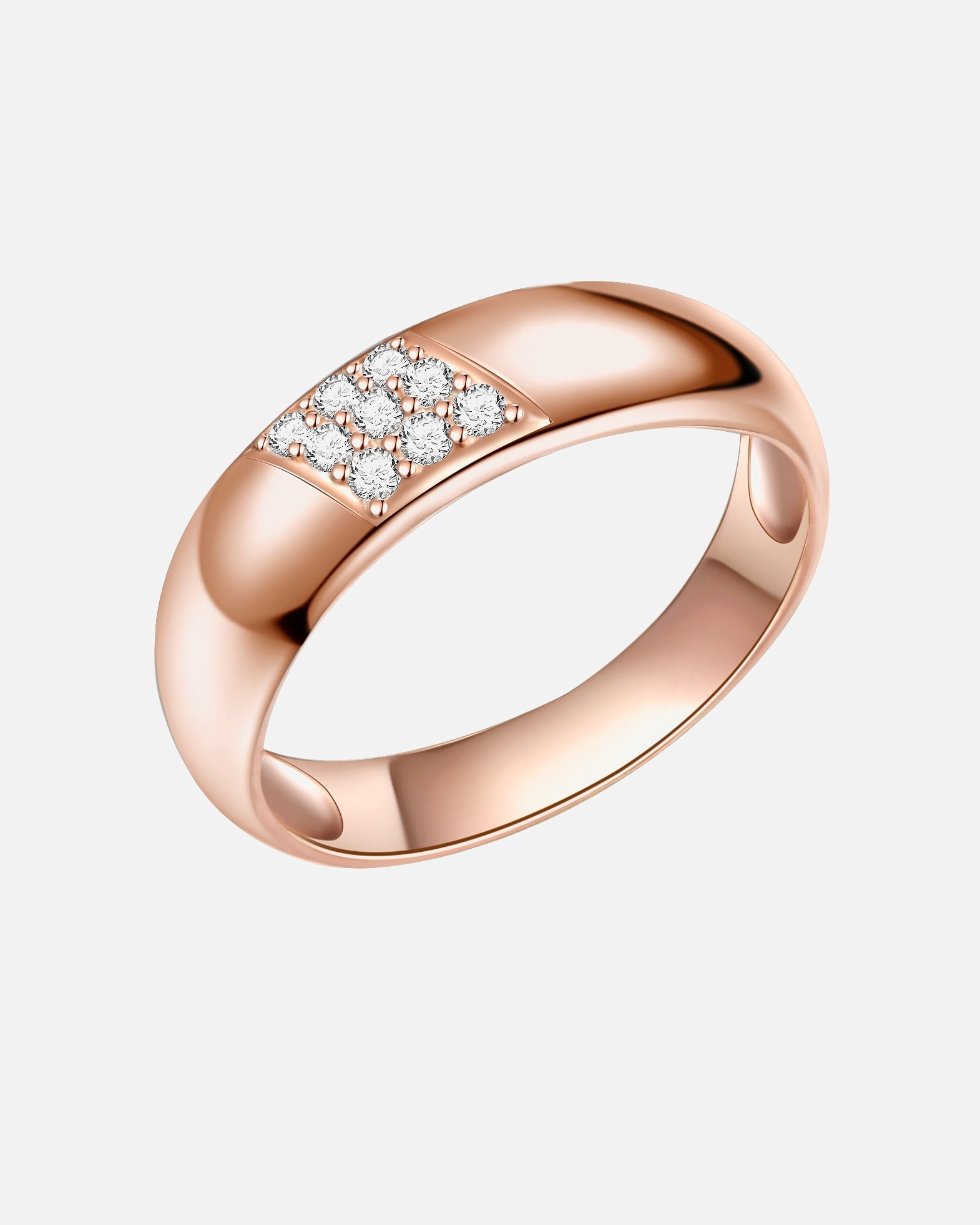 Bague pour Femme Rafaela Donata Bague en argent Argent sterling Oxyde de zirconium (CZ) en Or rose 58