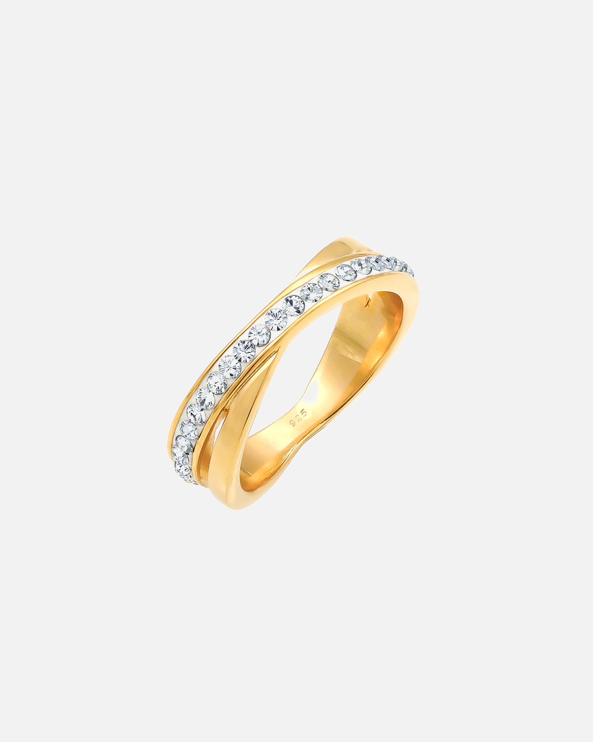 Bague pour Femme Elli Femme d'Emballage Élégant avec Cristaux en Argent Sterling 925 58