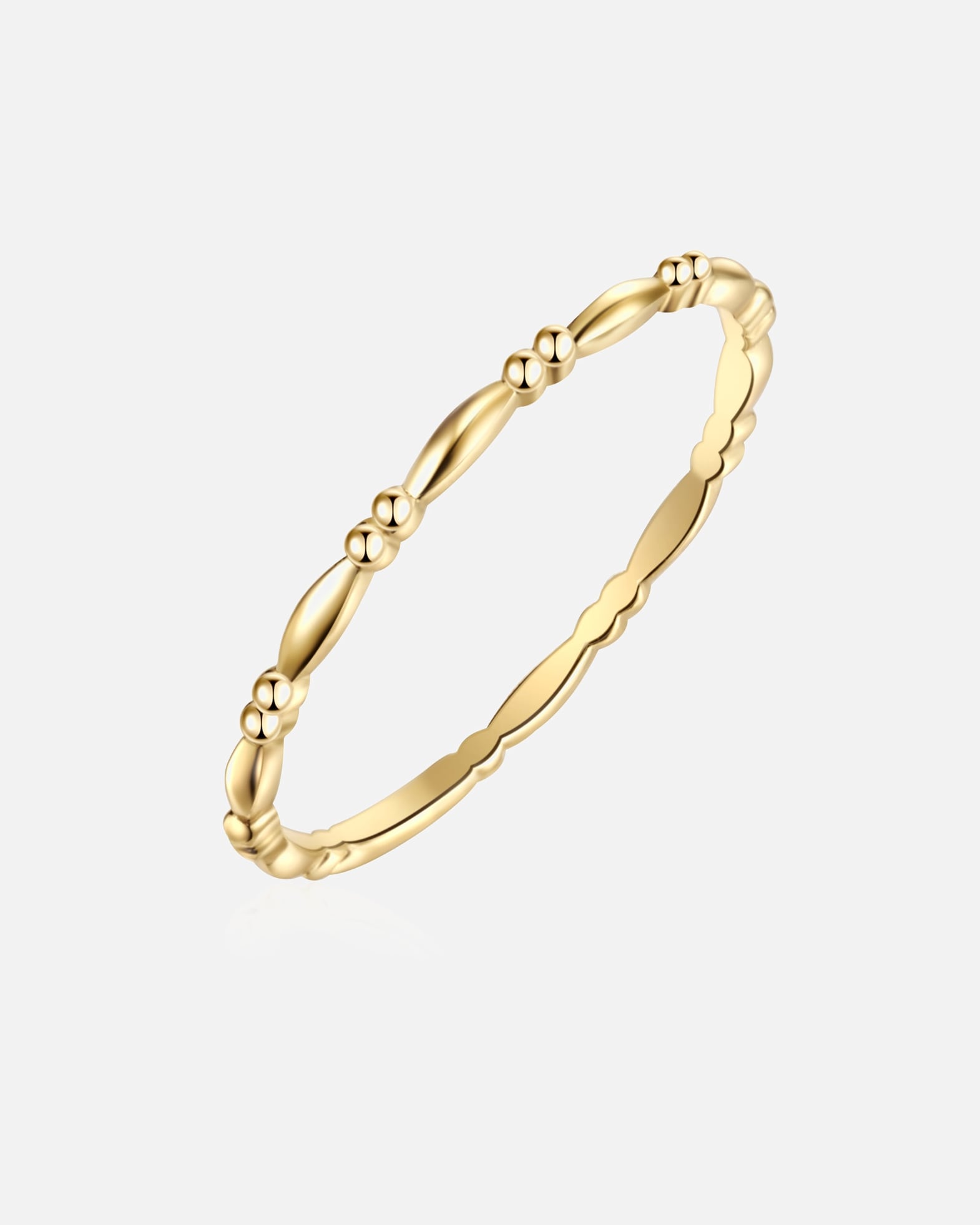 Bague pour Femme Lulu & Jane Bague en Laiton en Or jaune 56