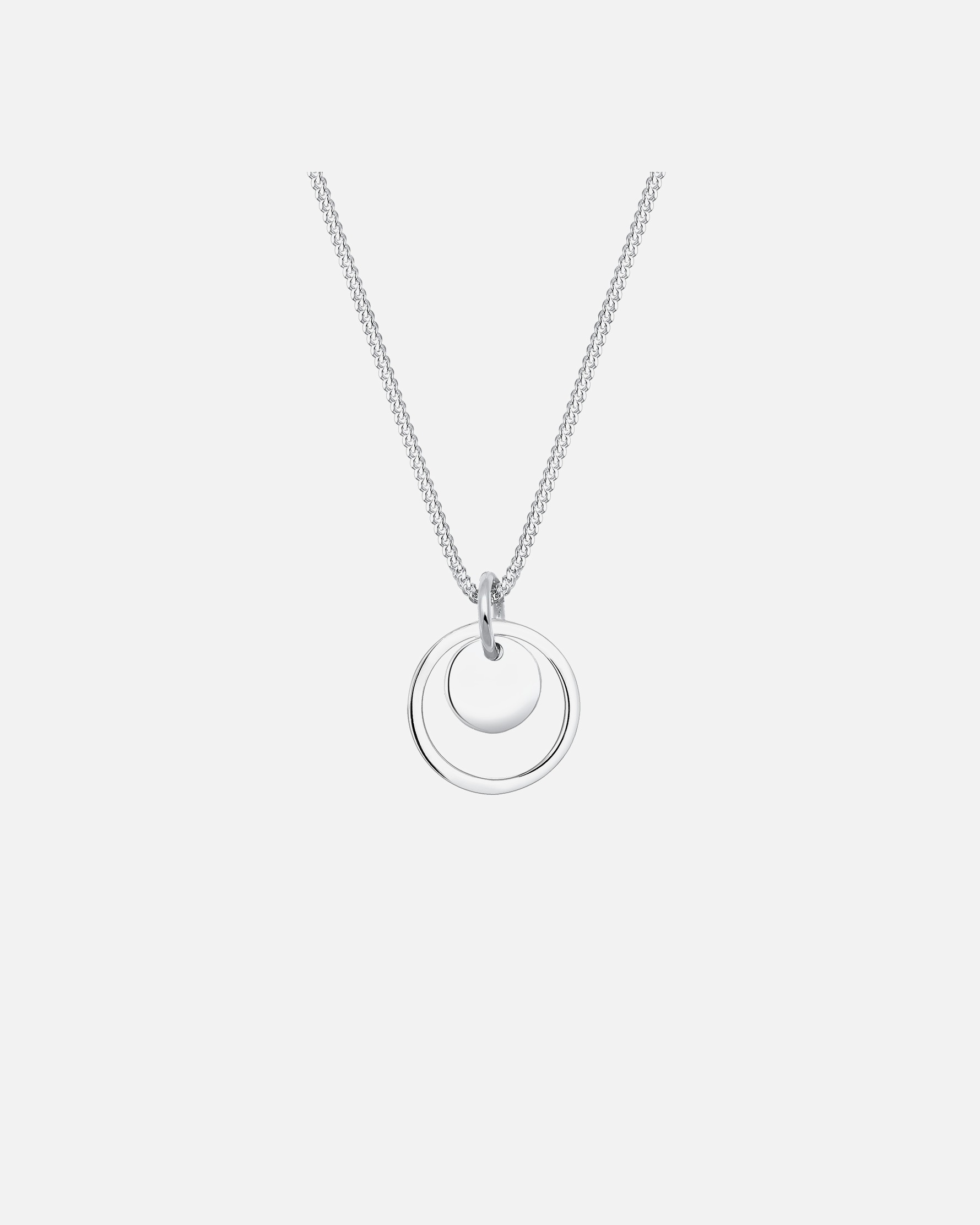 Collier pour Femme Elli Femmes Pendentif Cercle Plaquette Geo Look en Argent Sterling 925 45