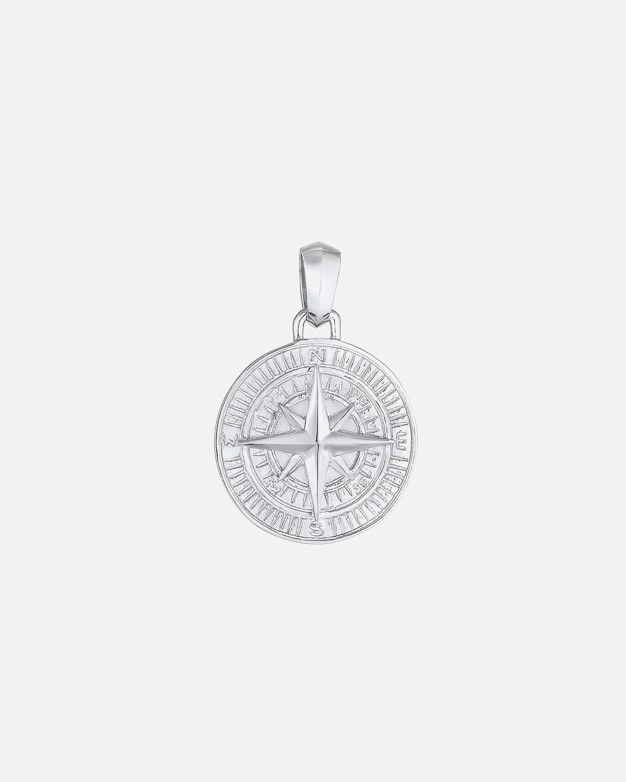 Pendentif pour Homme KUZZOI Kompass Cool Massiv 925 Silber silberfarben