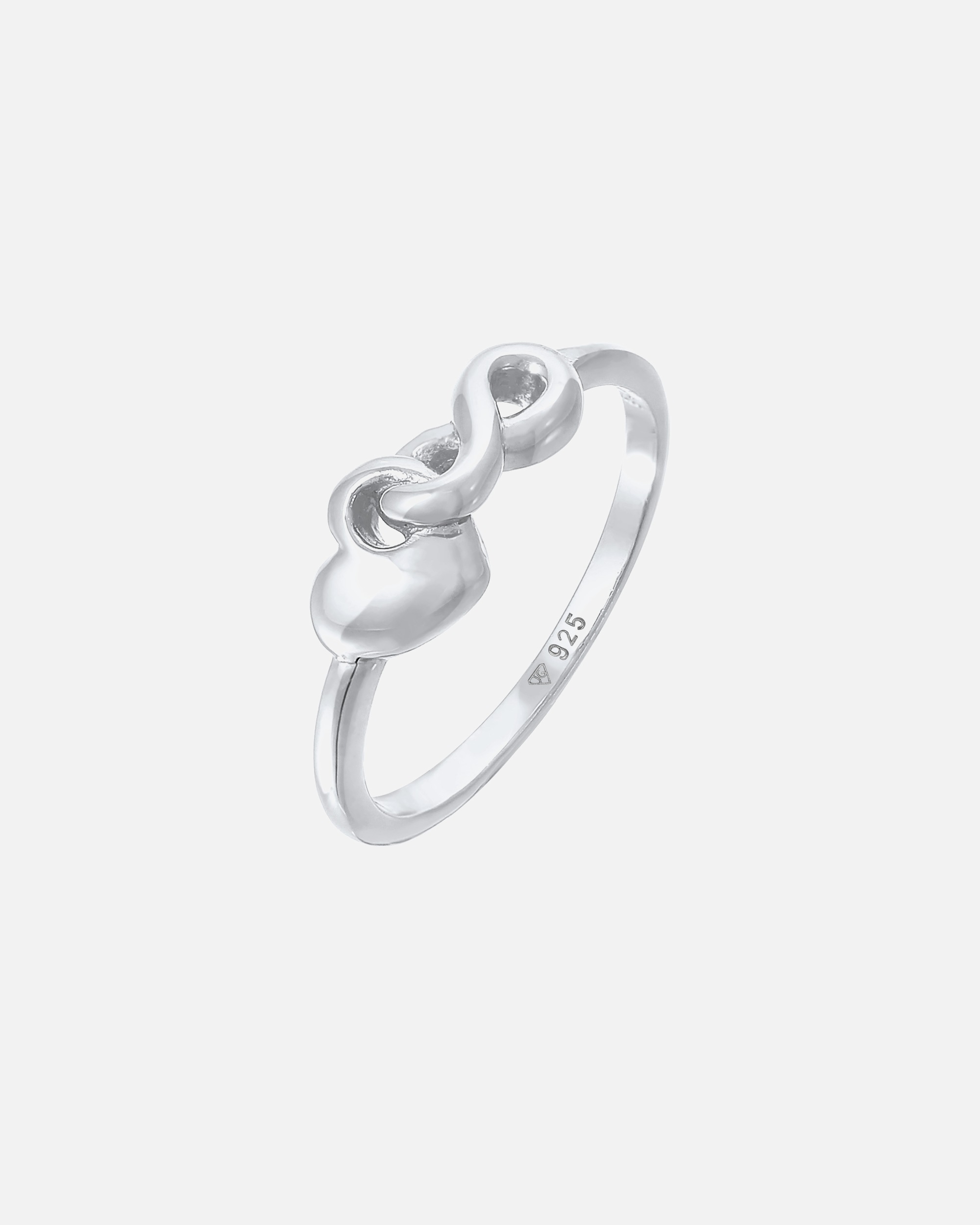 Bague pour Femme Elli Femmes Cœur Infinité fusionné en argent sterling 925 52