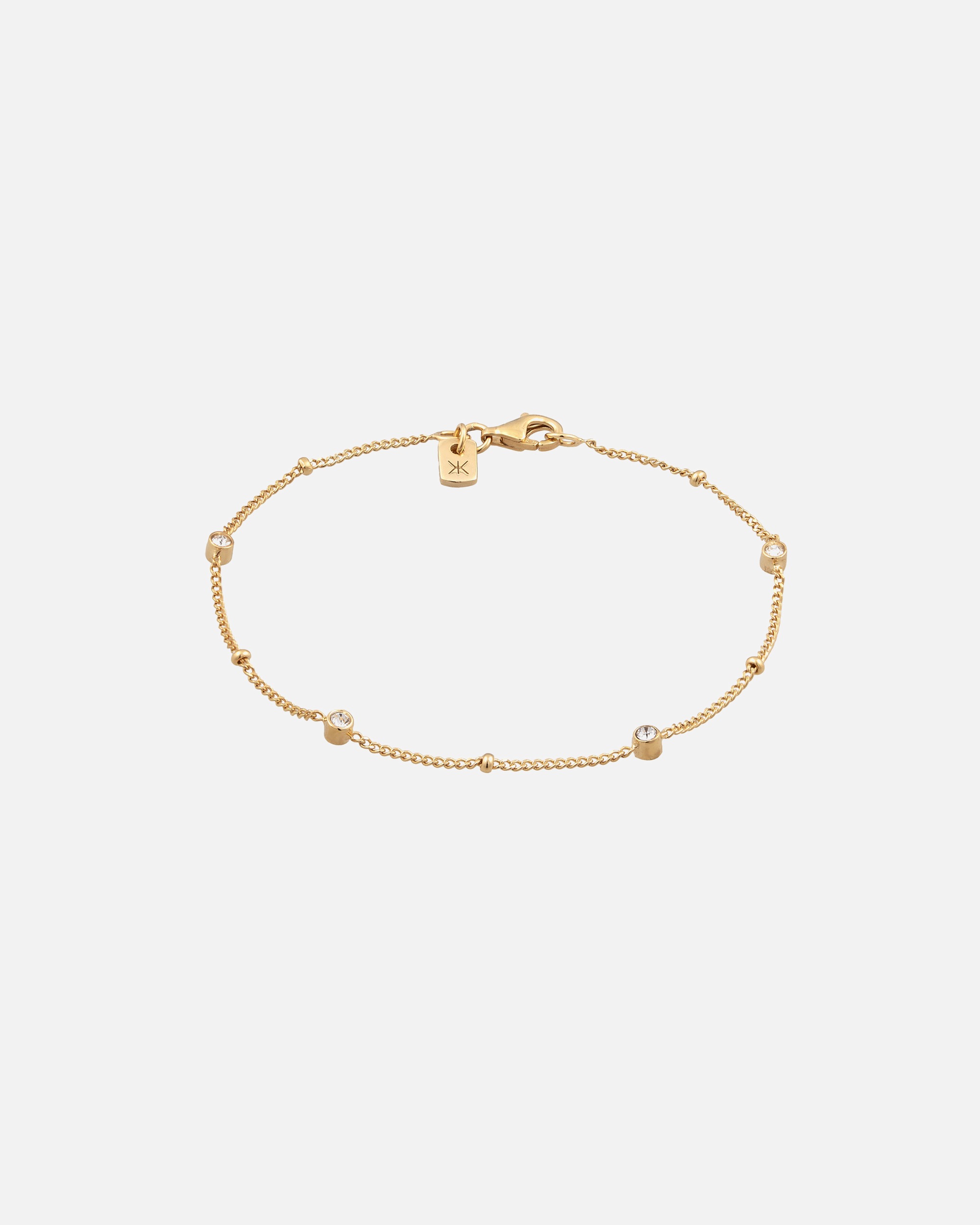 Bracelet pour Homme KUZZOI Bracelet argent Ball Cristaux de verre Blanc 925 Sterling Silver goldfarben