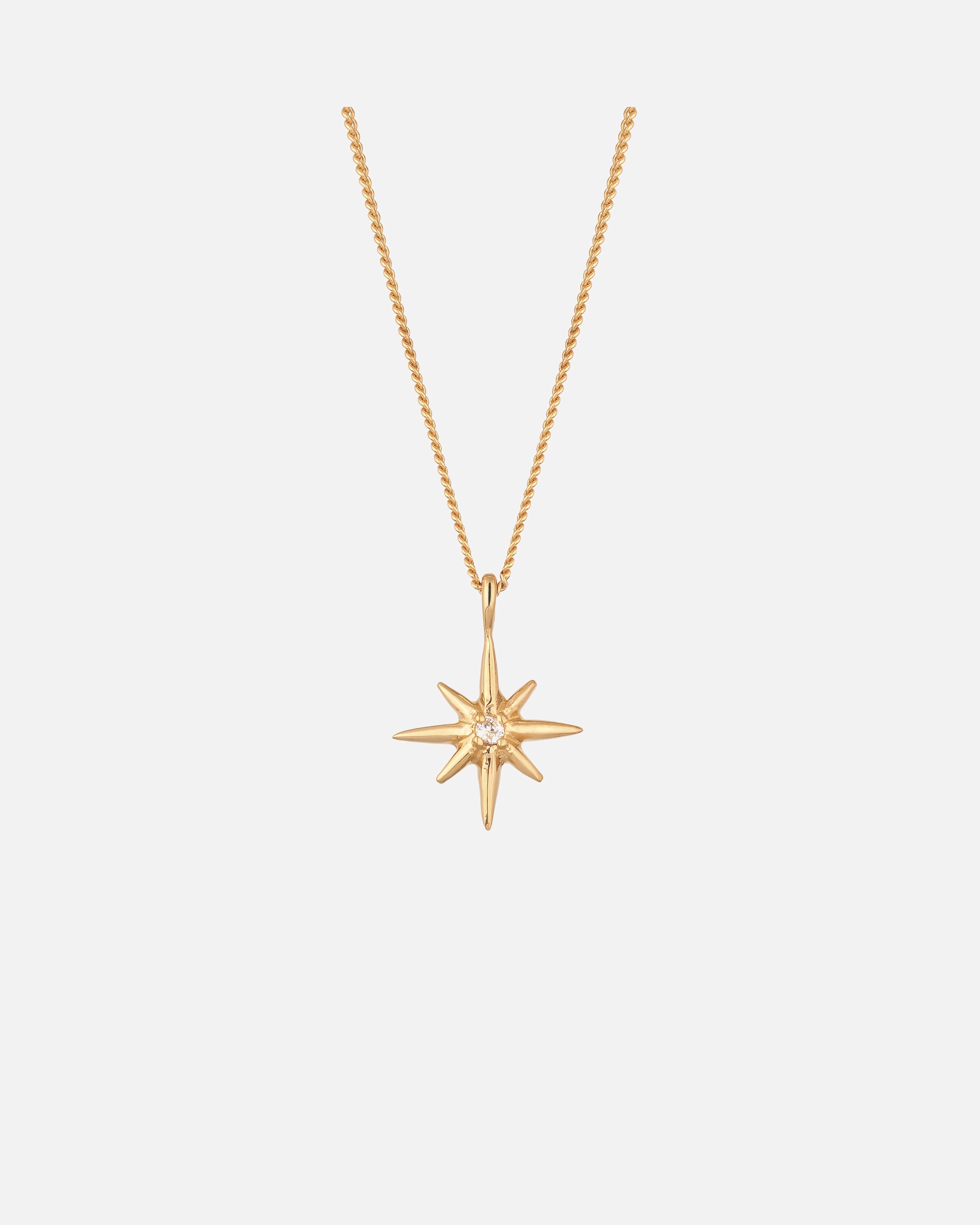 Collier pour Femme Elli DIAMONDS Collier court avec diamants Étoile Diamant de laboratoire Blanc Brillant (0.035 ct) 925 Sterling Silver goldfarben