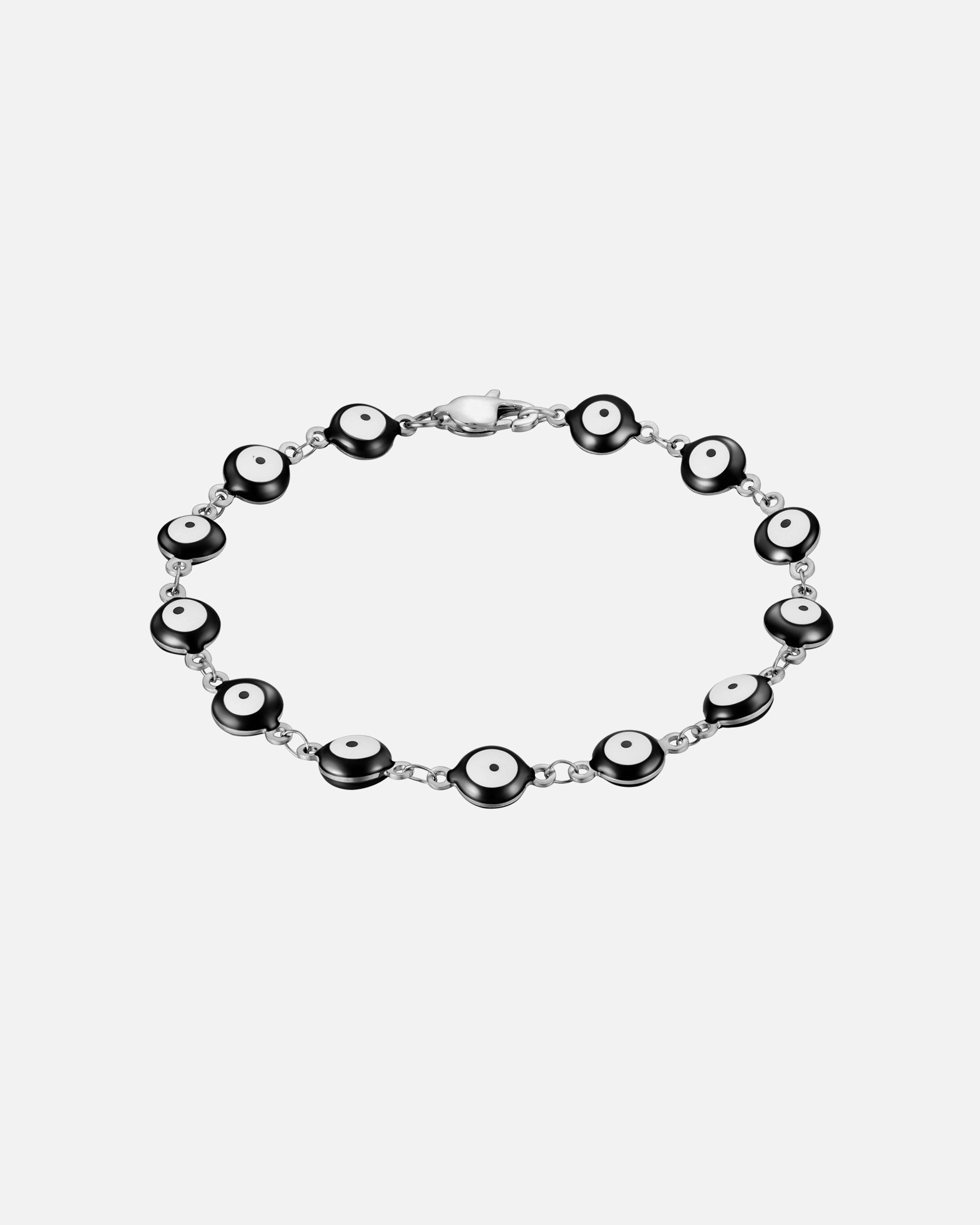 Bracelet pour Homme True Rebels Bracelet Allsehendes Auge en Acier Inoxydable en argent 21 cm