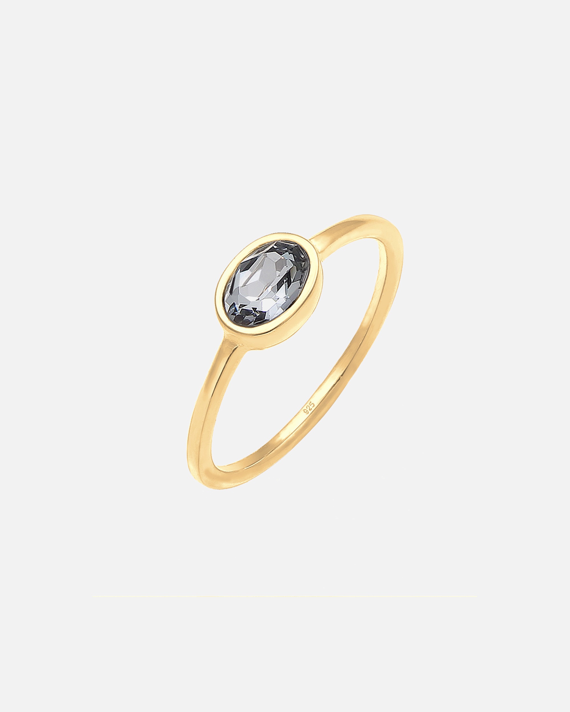 Bague pour Femme Elli Bandring Geo Form Kristall 925 Silber 54