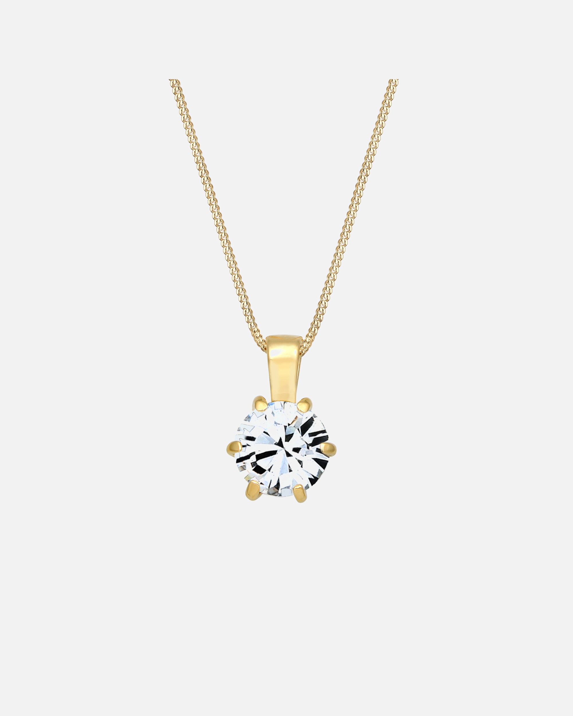 Collier pour Femme Elli Femmes Char Solitaire Étincelant avec Cristal en Argent Sterling 925 55