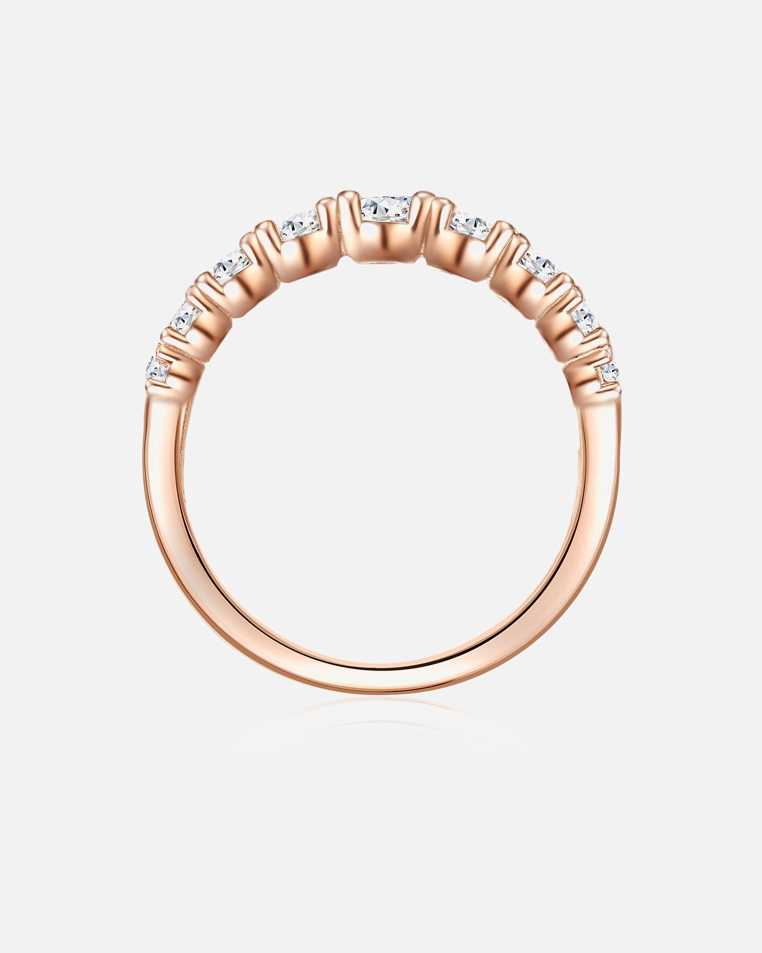 Bague pour Femme Trilani Bague en argent Argent sterling Oxyde de zirconium (CZ) en Or rose 49