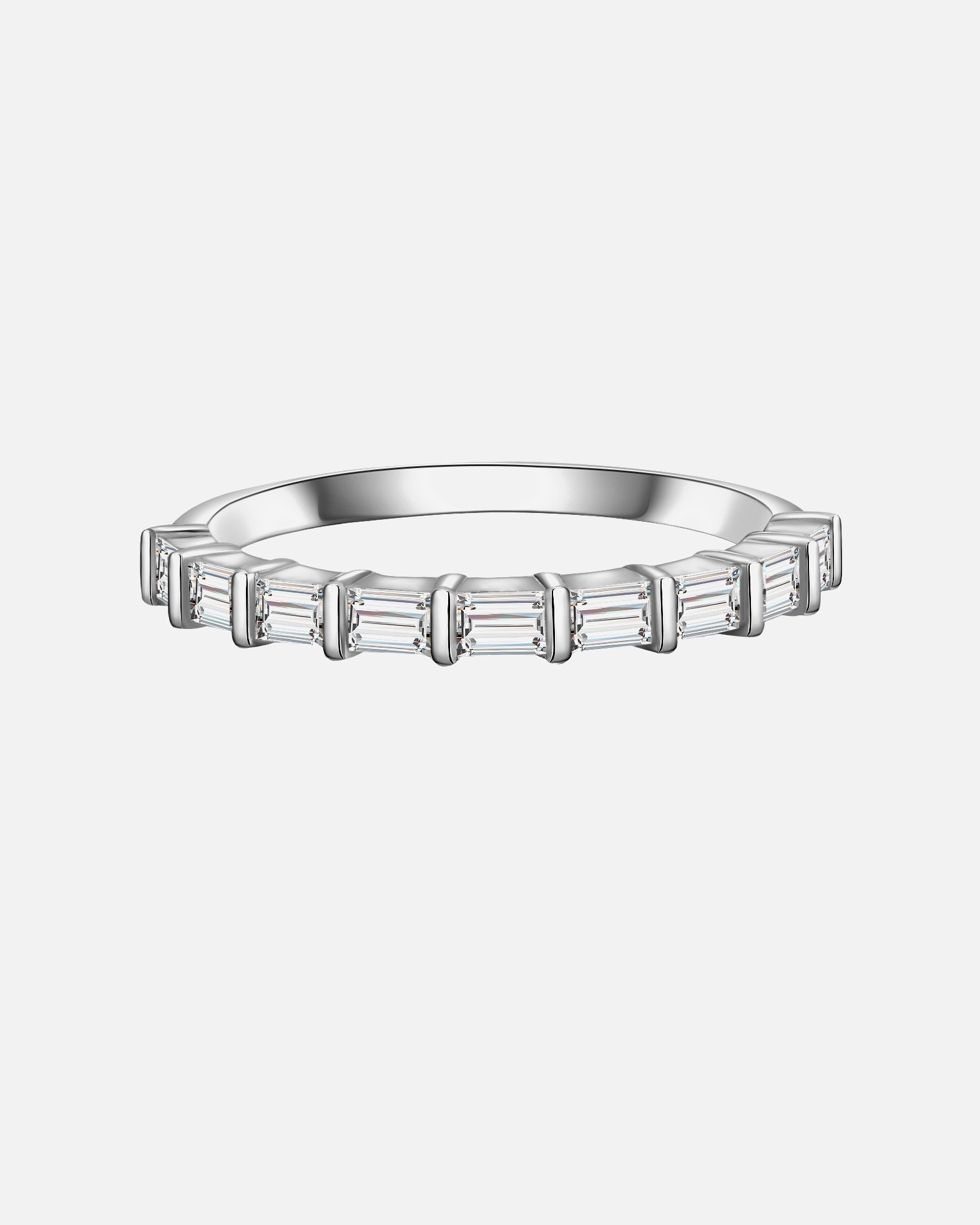 Bague pour Femme Bague en argent Argent sterling Oxyde de zirconium (CZ) en Argent 54