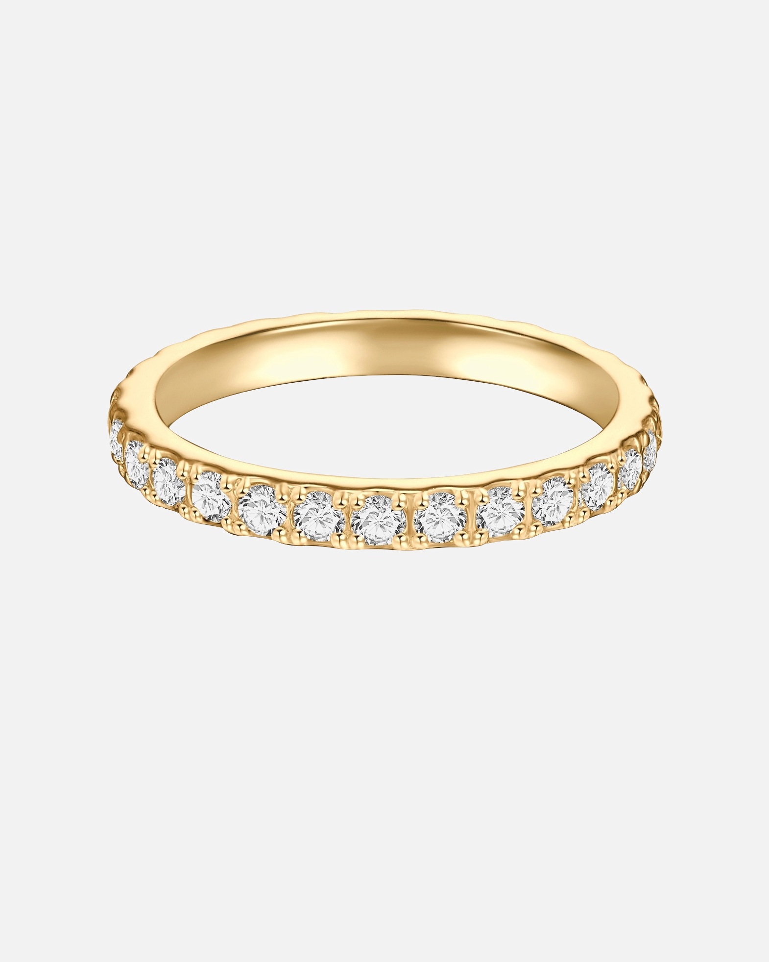 Bague pour Femme Trilani Bague mémoire aus Sterling Silber in Gelbgold mit Zirkonia 50