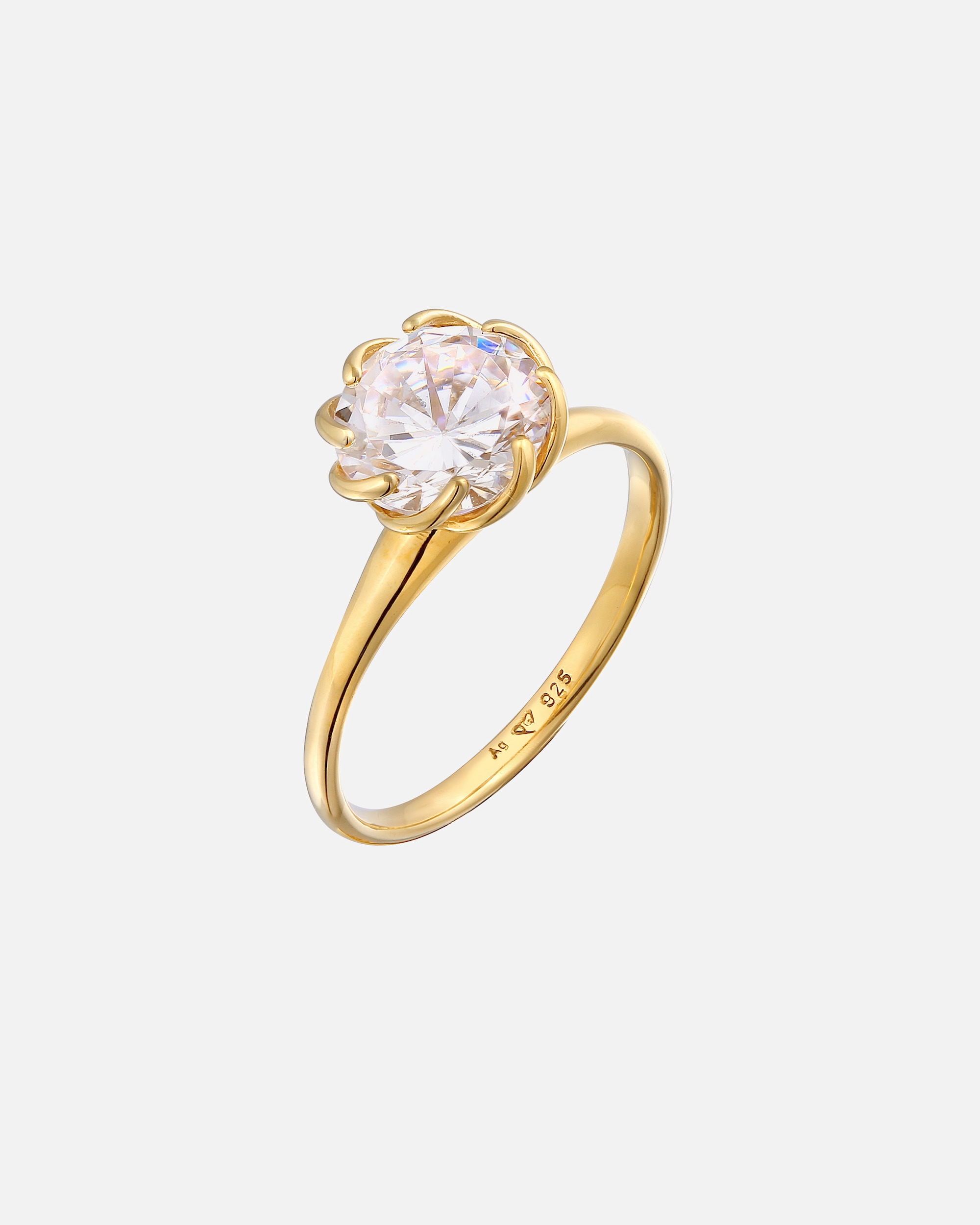 Bague pour Femme Elli Zirkonia Verlobung Solitär Blüte 925 Silber 52