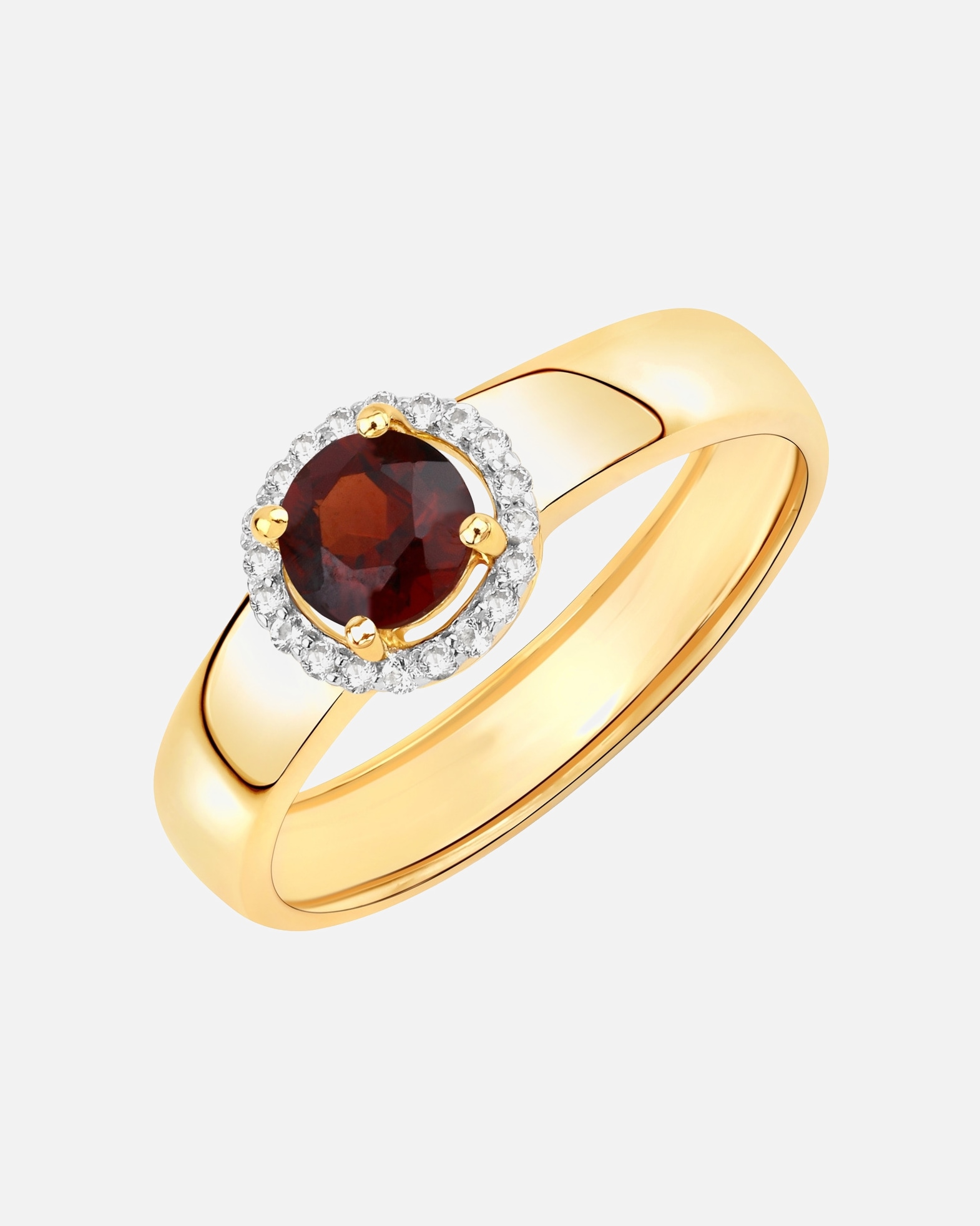 Bague pour Femme Rafaela Donata Bague Argent sterling Grenat en Or jaune 60