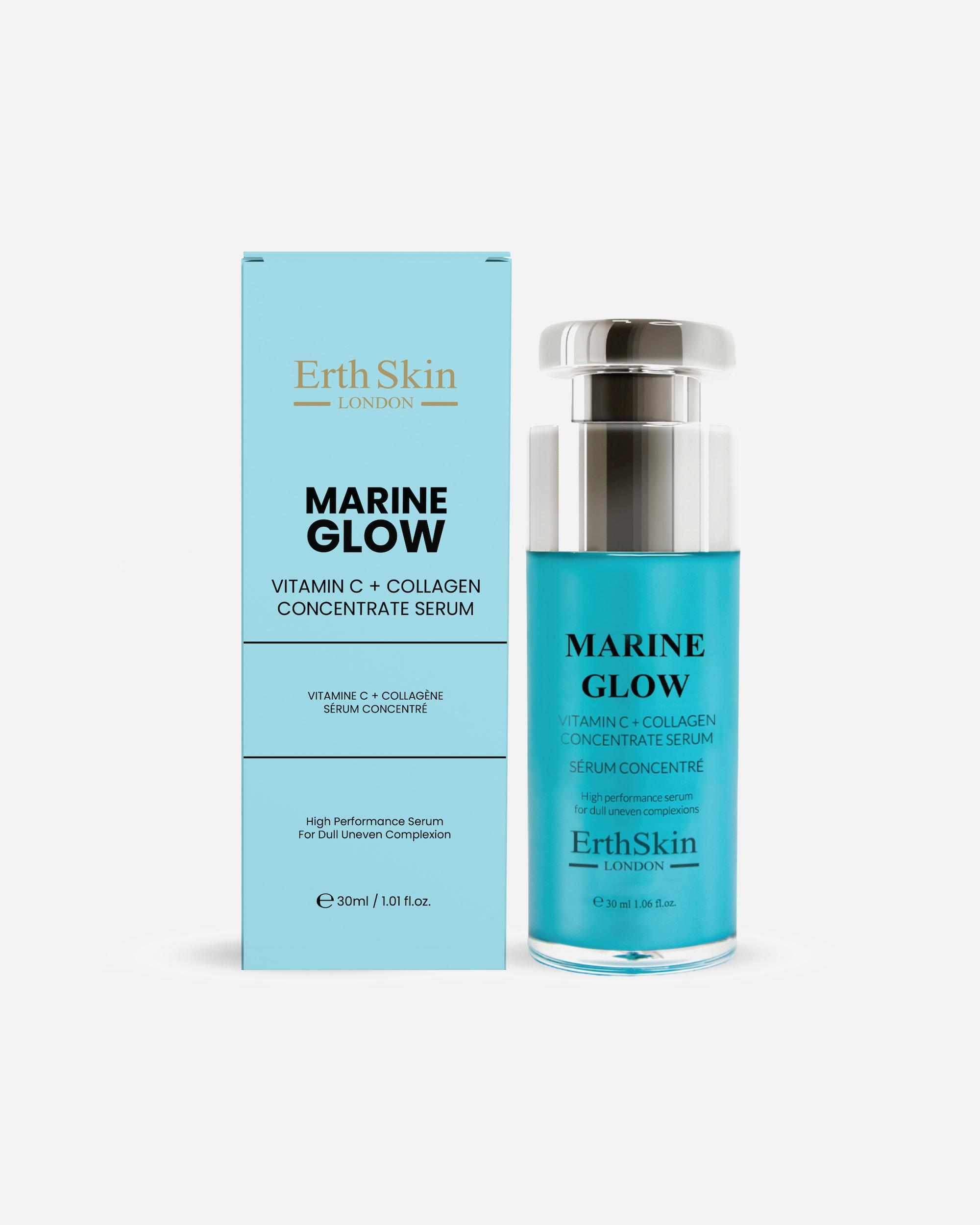 Sérum au collagène pour Femme ErthSkin London Sérum concentré à la vitamine C et au collagène Marine Glow 1 pièce