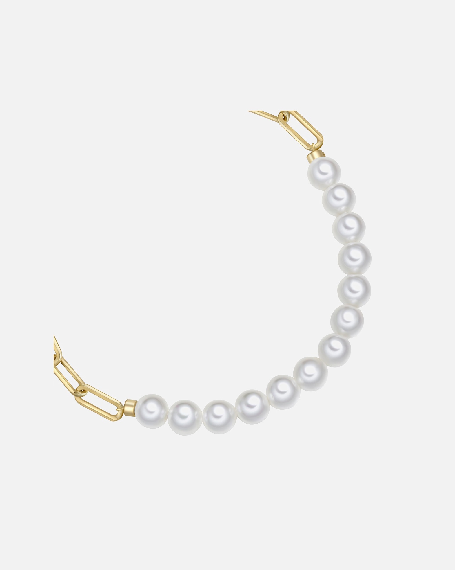 Bracelet pour Femme Rafaela Donata Bracelet en Argent Sterling en or jaune avec perle de coquillage Réglable 16,0 - 22,0 cm