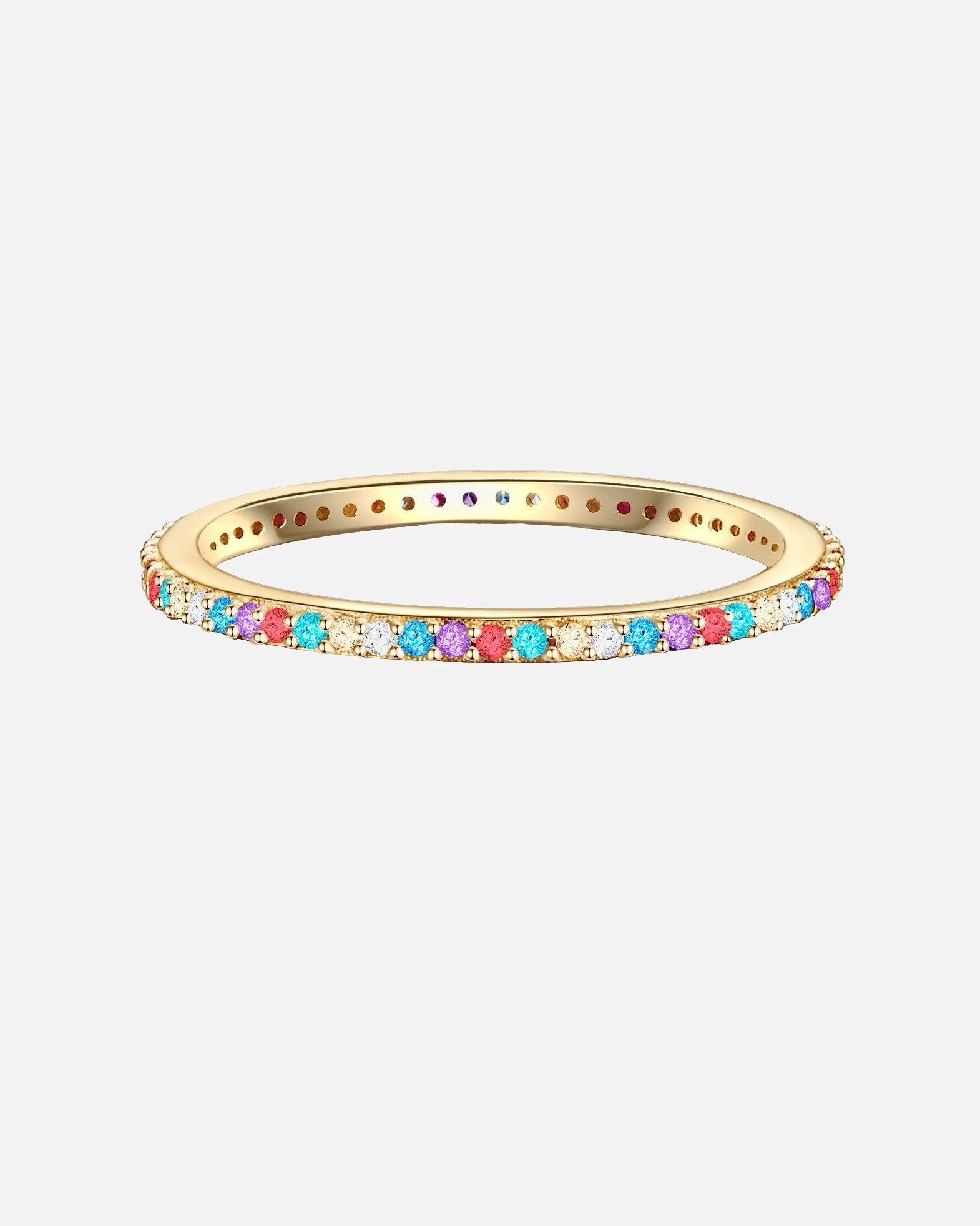 Bague pour Femme Lulu & Jane Bague en Laiton en Or jaune 58