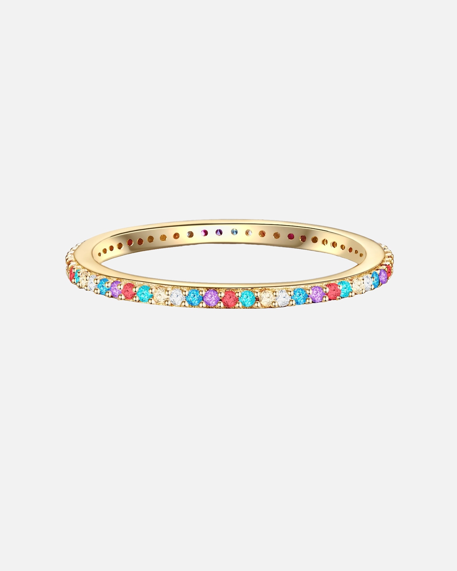 Bague pour Femme Lulu & Jane Bague en Laiton en Or jaune 52