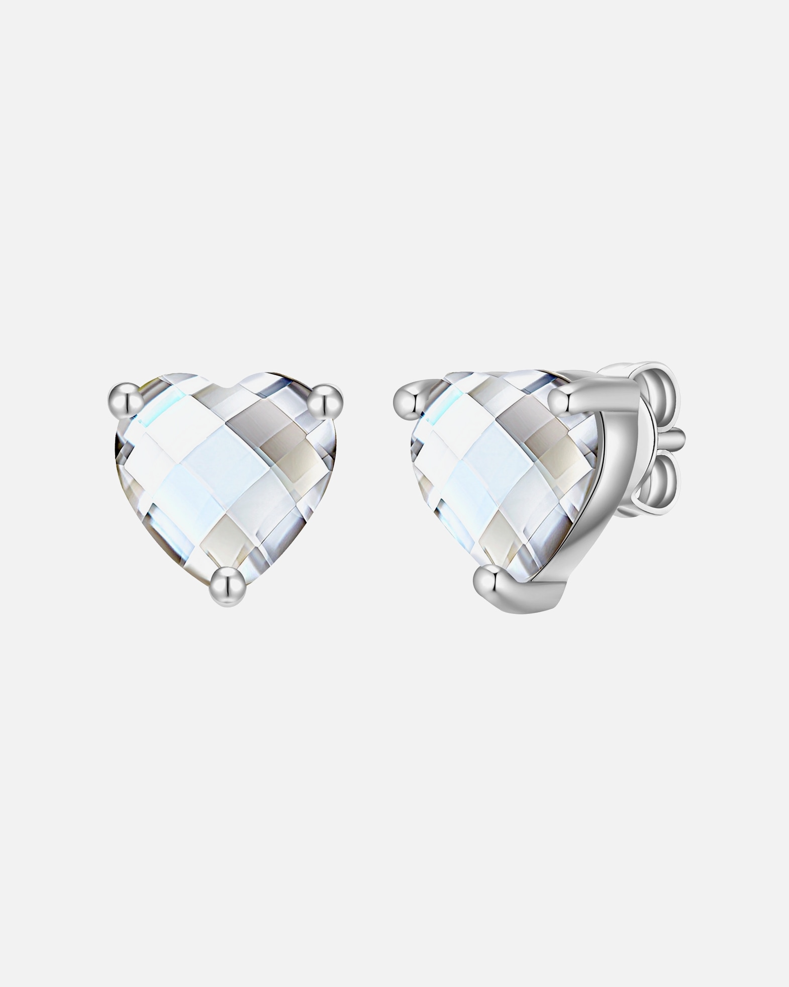 Boucles d'oreilles pour Femme Rafaela Donata Boucles d´oreilles Coeur en Argent sterling en Argent 8,8 mm