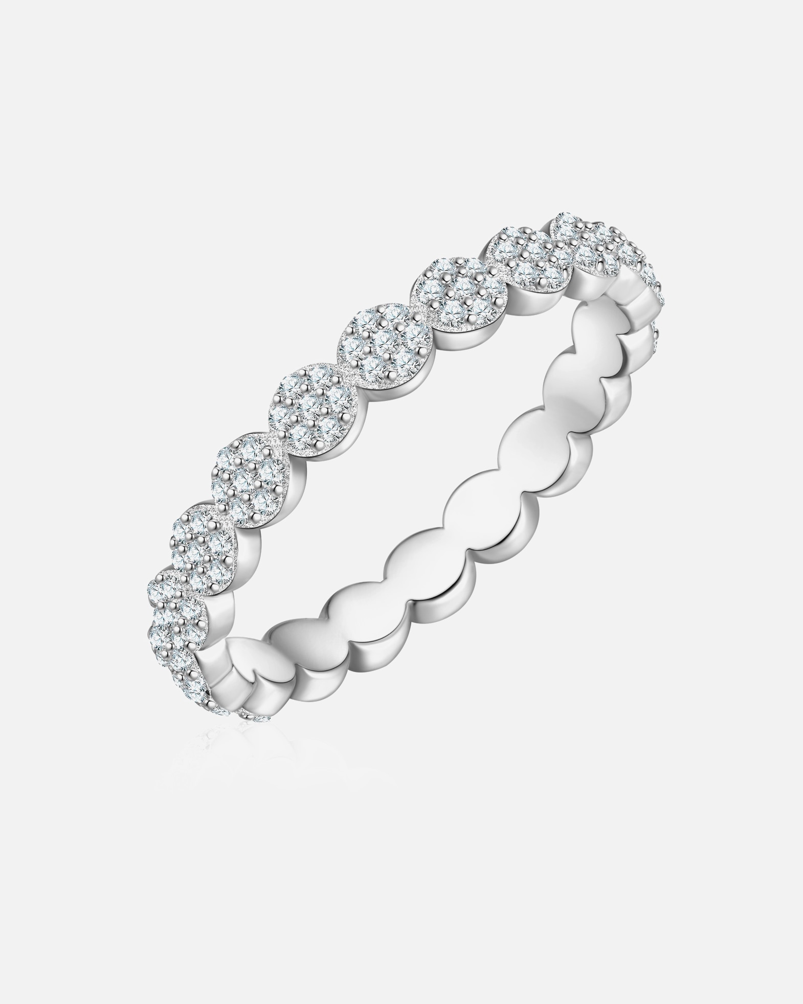 Bague pour Femme Glanzstücke München Bague en Argent Sterling en argent avec Zirconium 58