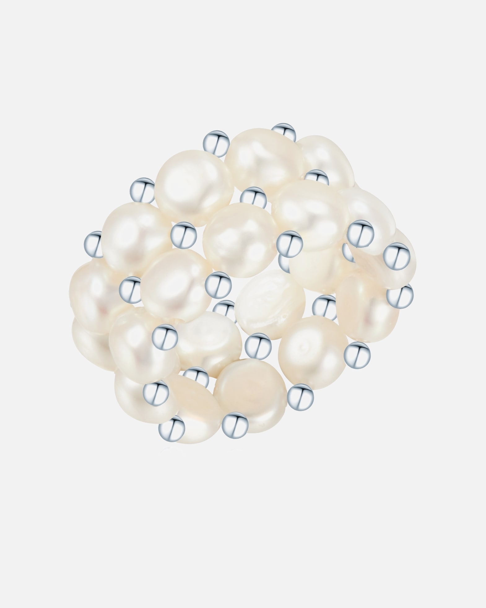 Bague pour Femme Valero Pearls Bague avec perle Perle de culture d'eau douce Perle de culture d'eau douce en Blanc One size