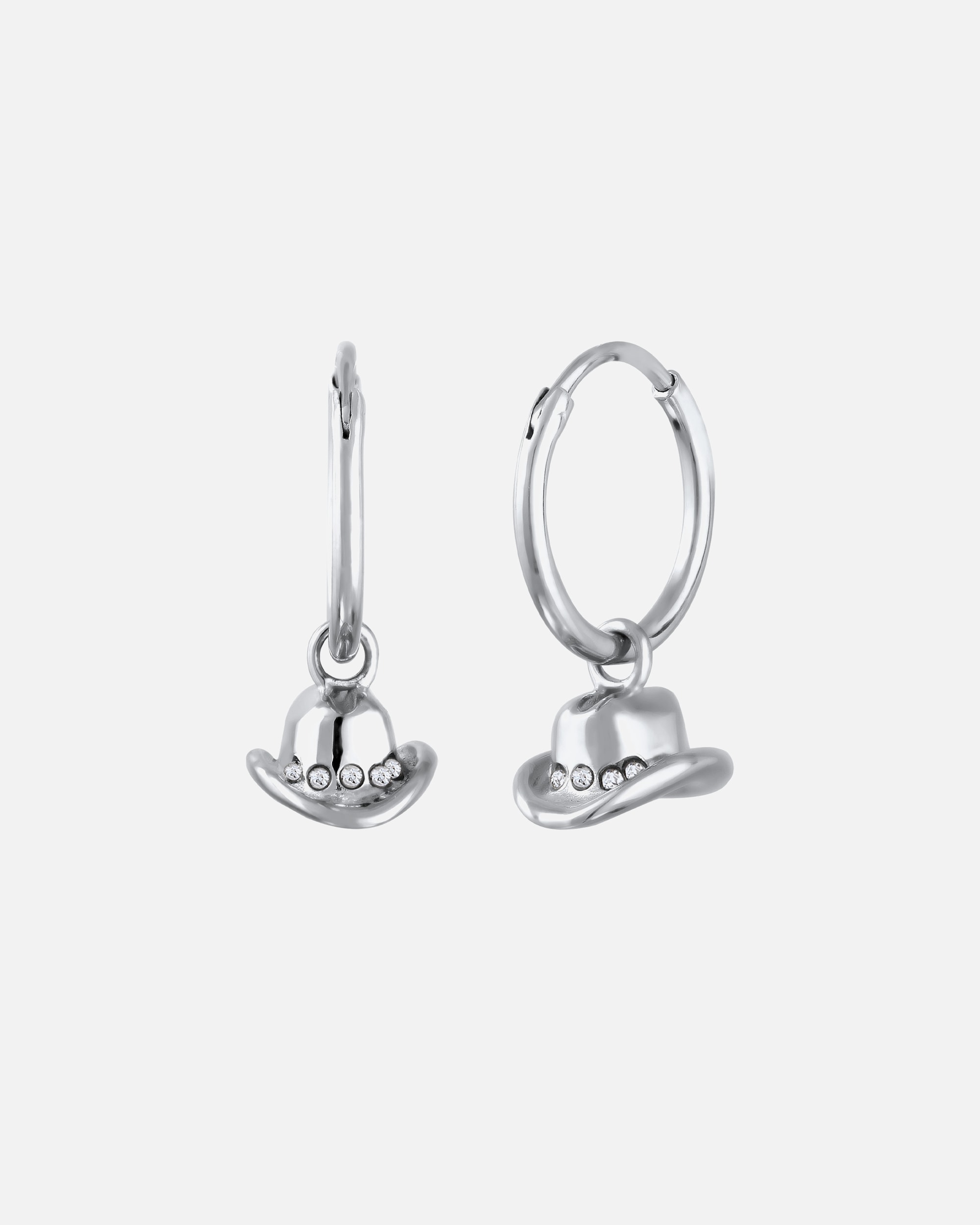Boucles d'oreilles pour Femme Elli Créole sans pierre Cristaux de verre Blanc 925 Sterling Silver silberfarben
