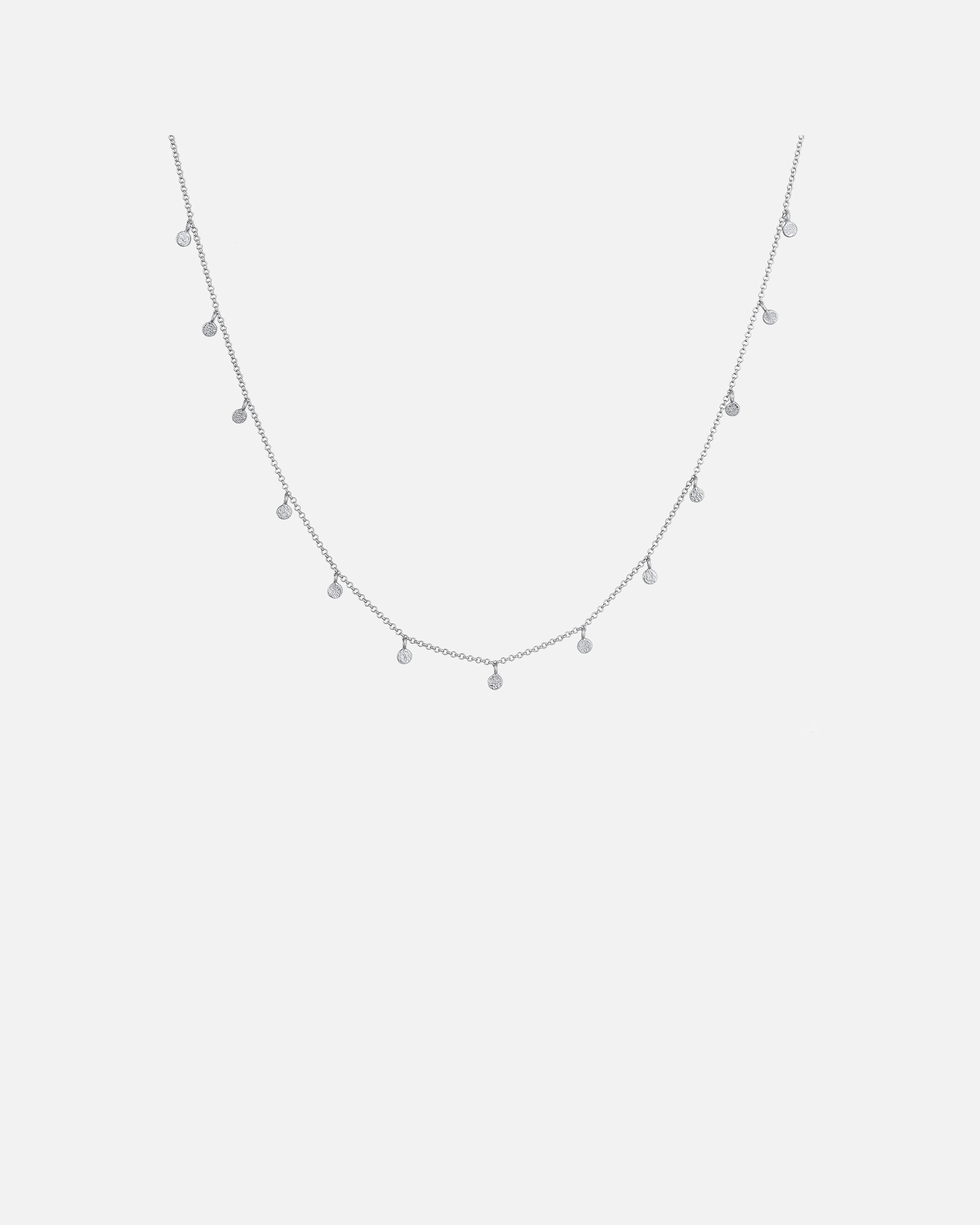 Collier pour Femme Elli Plättchen Coin Rund Matt Struktur 925 Silber 50