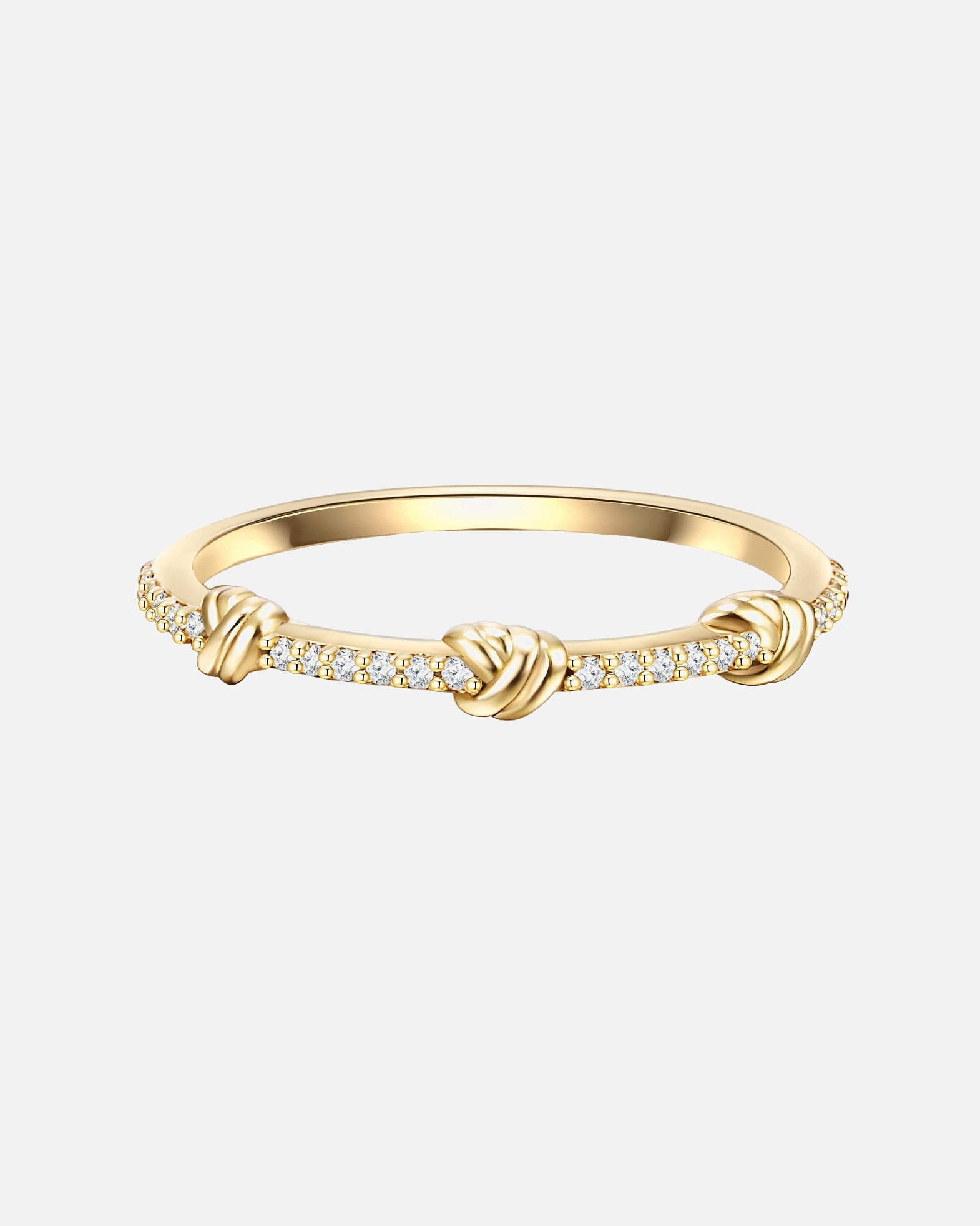 Bague pour Femme Glanzstücke München Bague en argent Argent sterling Oxyde de zirconium (CZ) en Or jaune 60