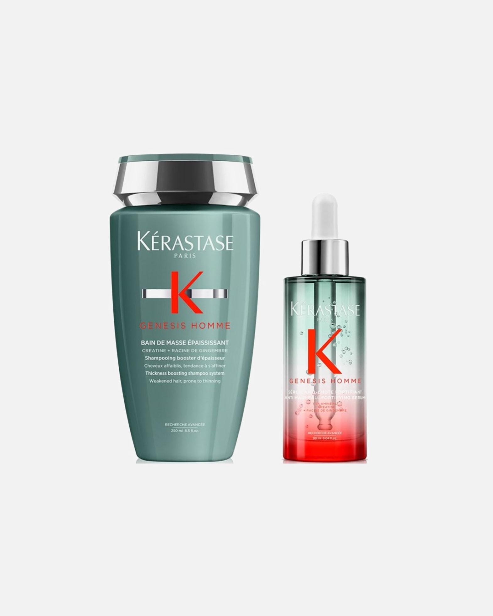 Coffret soin cheveux pour Homme Kérastase Genesis HOMME Coffret 2 Serum (Bain de Masse / Serum Anti-Chute Homme) 1 pièce