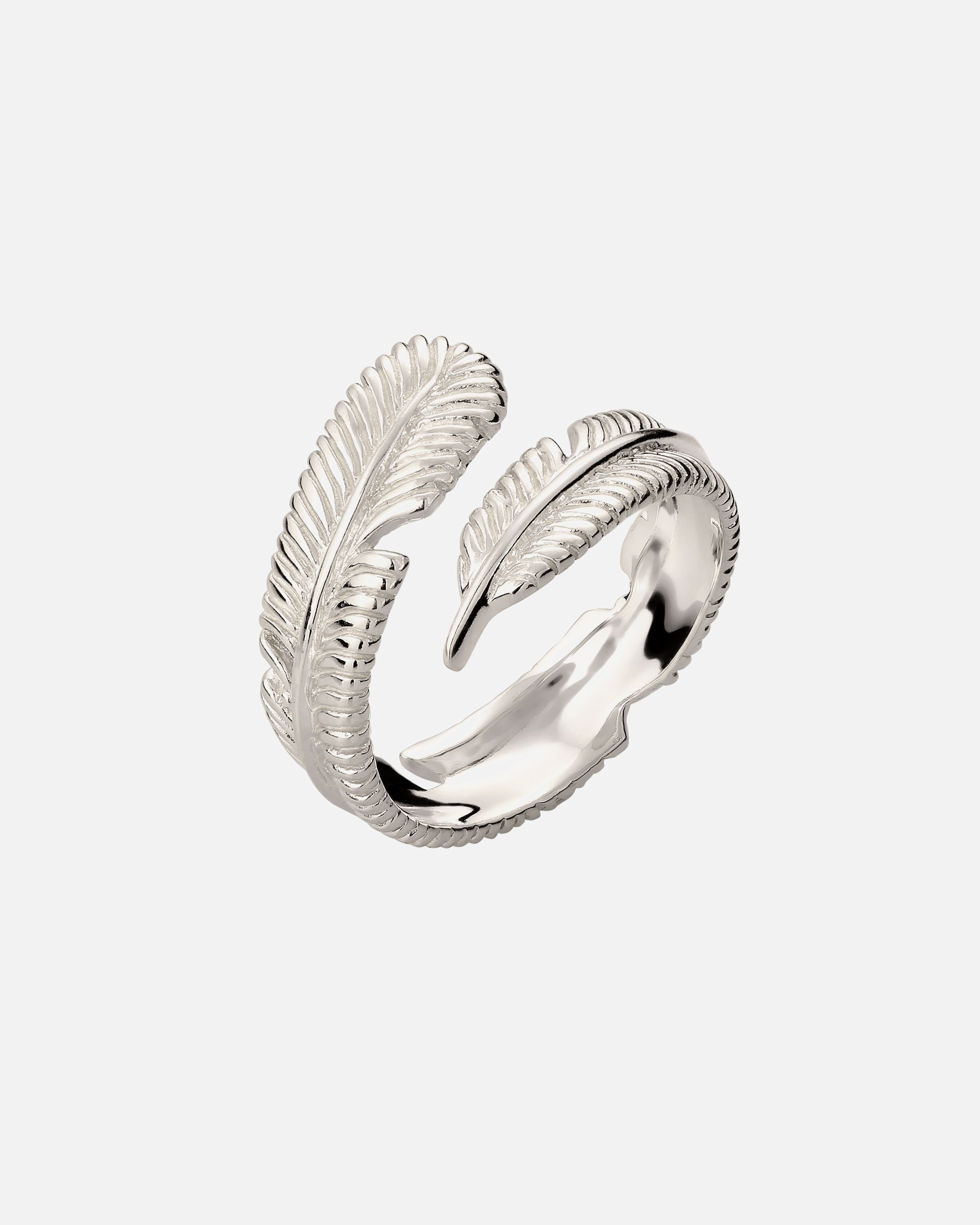 Bague pour Homme KUZZOI Bague argent homme Plume 925 Sterling Silver 66