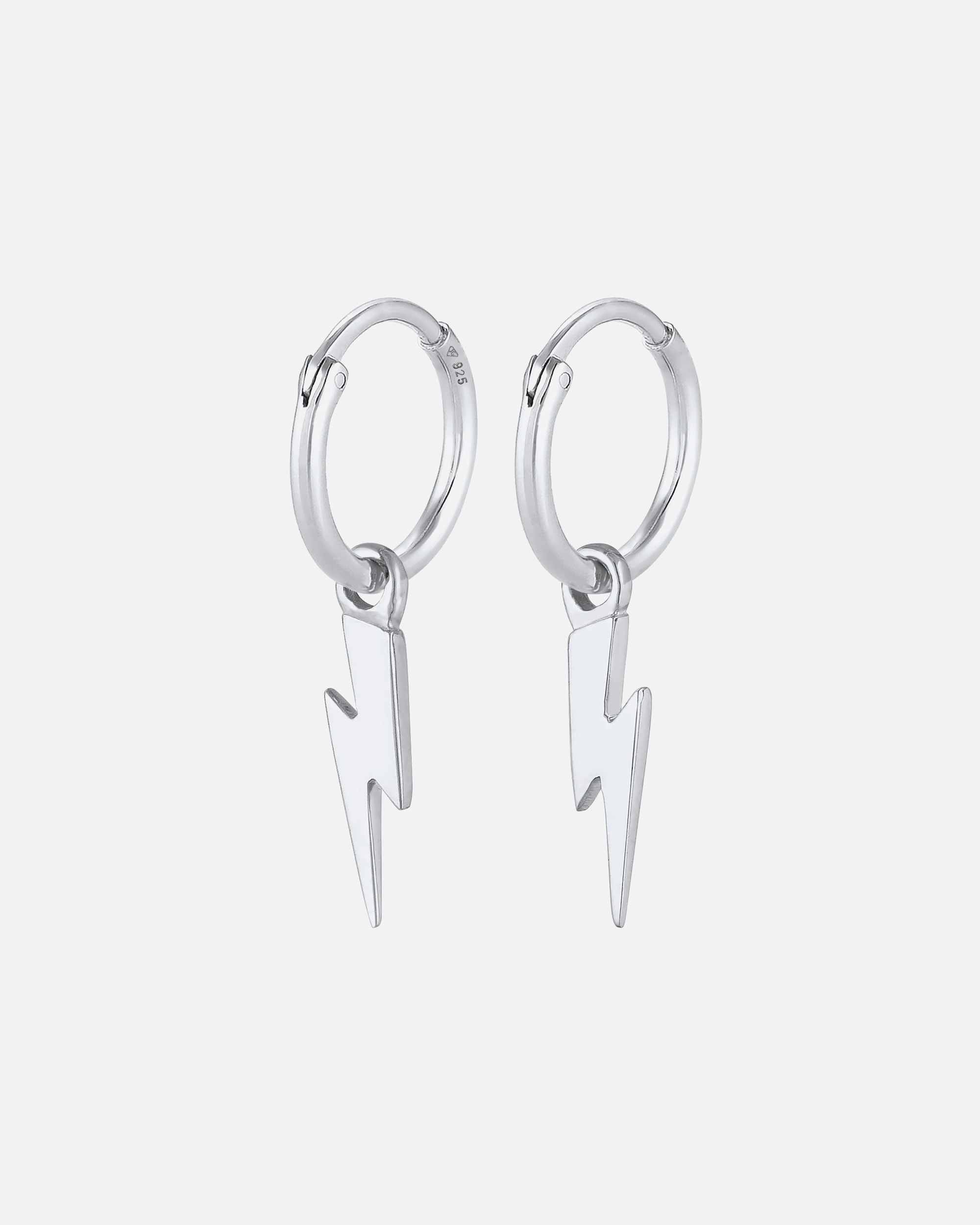 Boucles d'oreilles pour Unisexe Elli PREMIUM Elli PREMIUM Boucles d'oreilles Femmes Créoles Symbole foudre Basique en argent sterling 925 plaqué or silberfarben