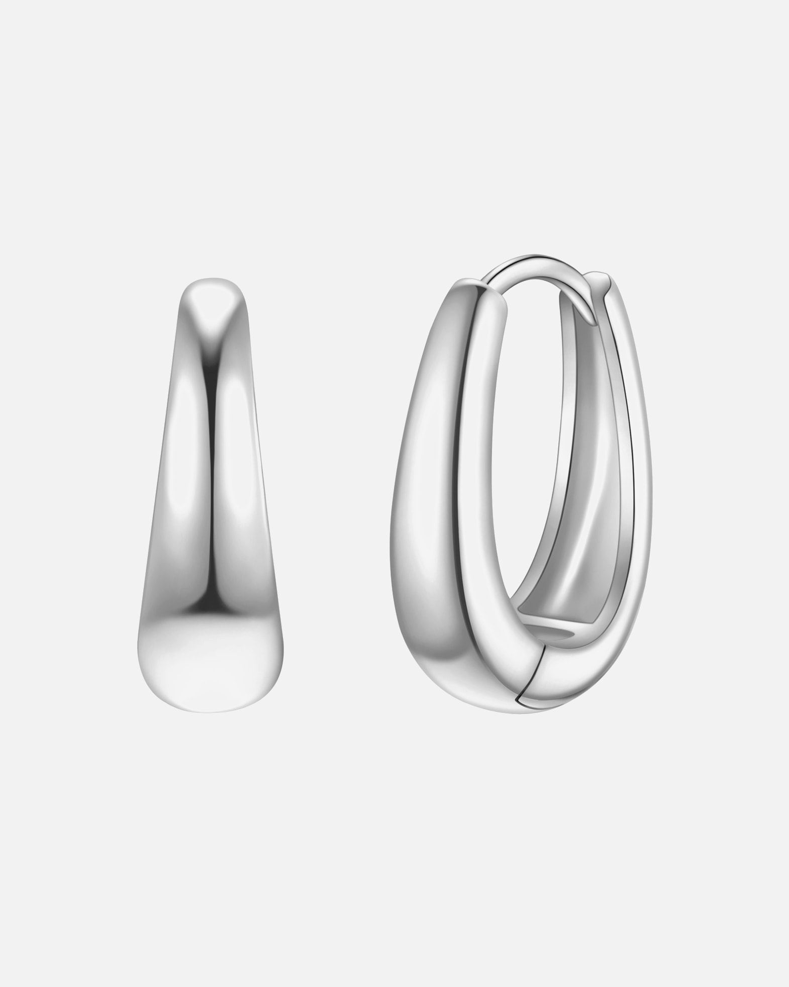 Créoles pour Femme Glanzstücke München Créoles en argent sterling en argent 17,5 mm