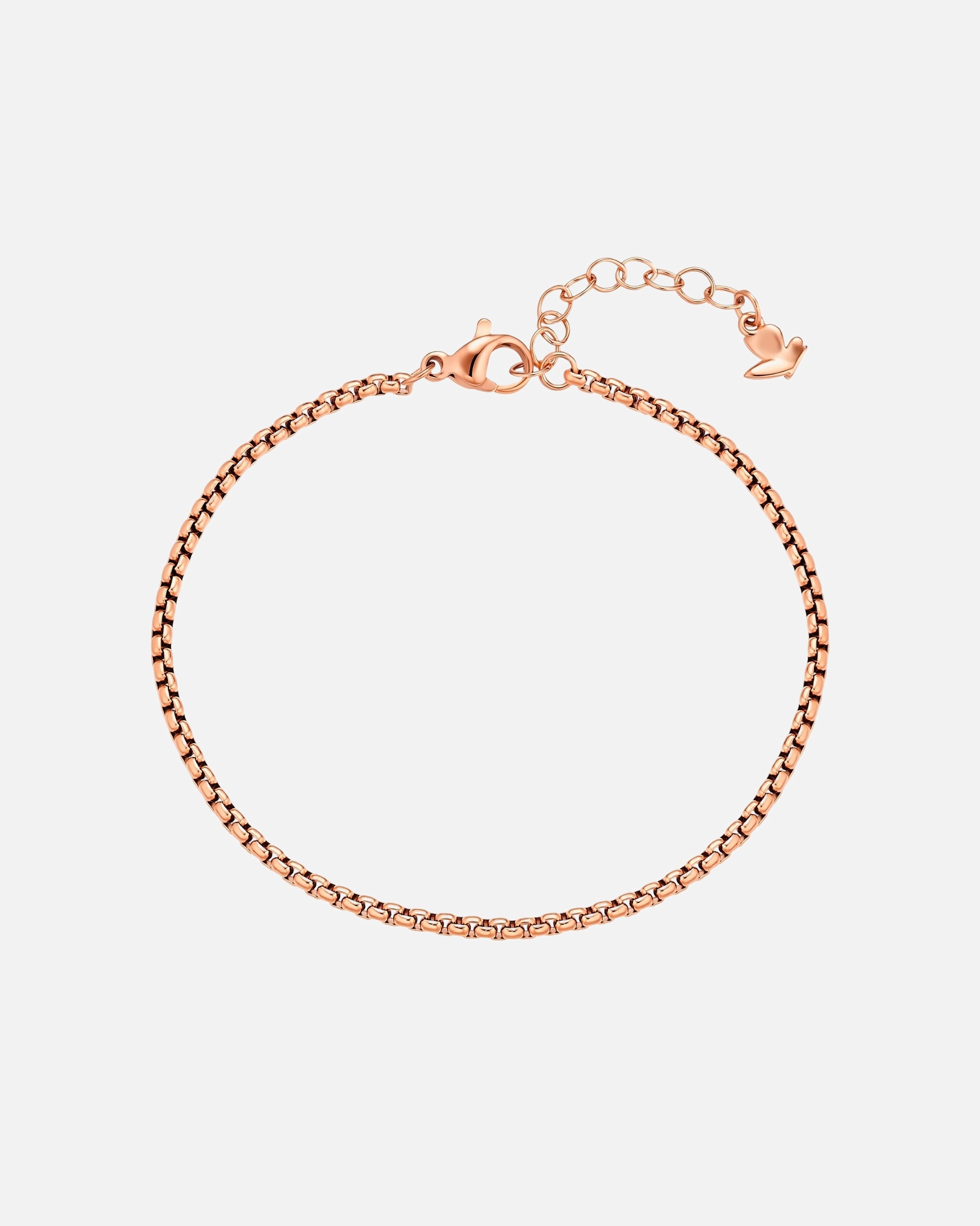 Bracelet pour Femme Glanzstücke München Bracelet en acier inoxydable en Or rose Longueur de base 17,0 + rallonge 3,0 cm