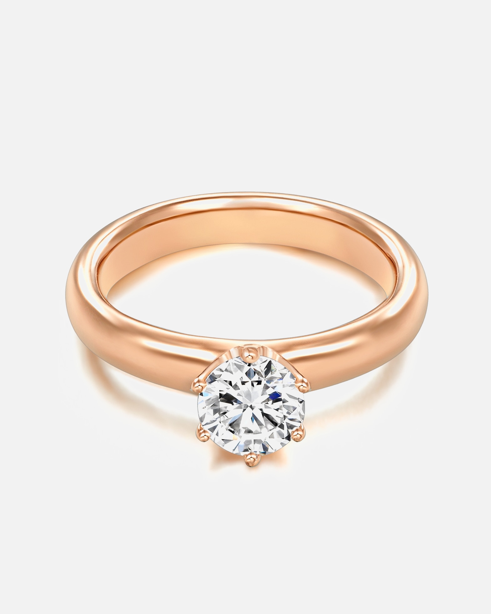 Bague pour Femme Trilani Bague en argent Argent sterling Oxyde de zirconium (CZ) en Or rose 58