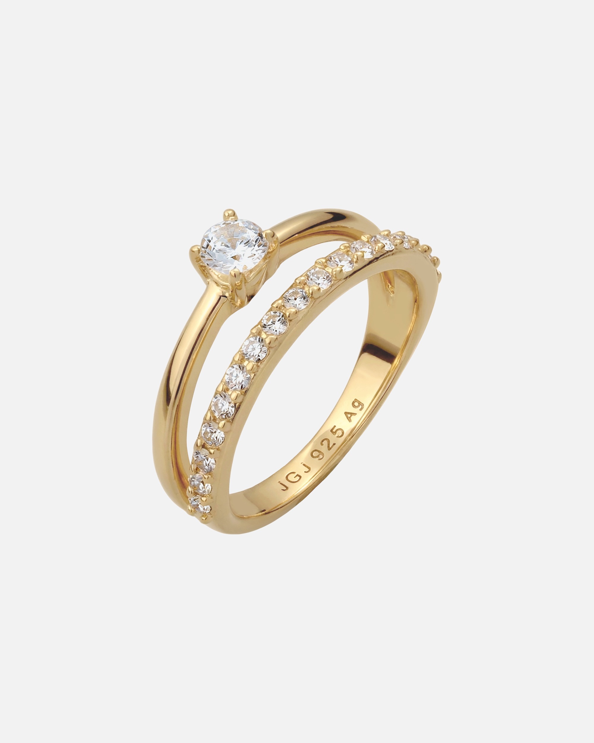 Bague pour Femme Elli Bague avec pierres Cristaux de verre Blanc 925 Sterling Silver 52