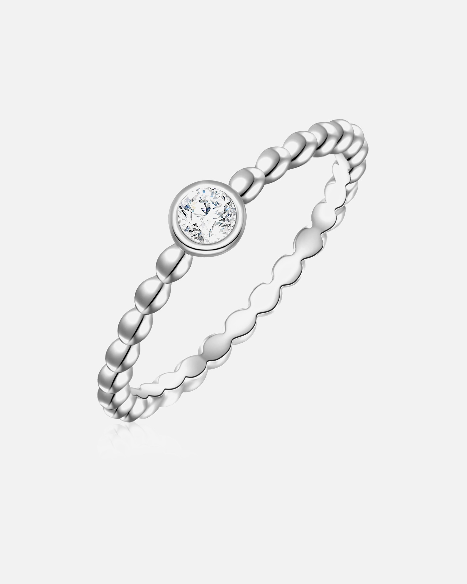 Bague pour Femme Glanzstücke München Bague en argent Argent sterling Oxyde de zirconium (CZ) en Argent 60