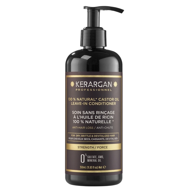 Kerargan - Kerargan - Soin Anti-Chute Sans Rinçage à l'Huile de Ricin - 350ml Soin sans rinçage unisex
