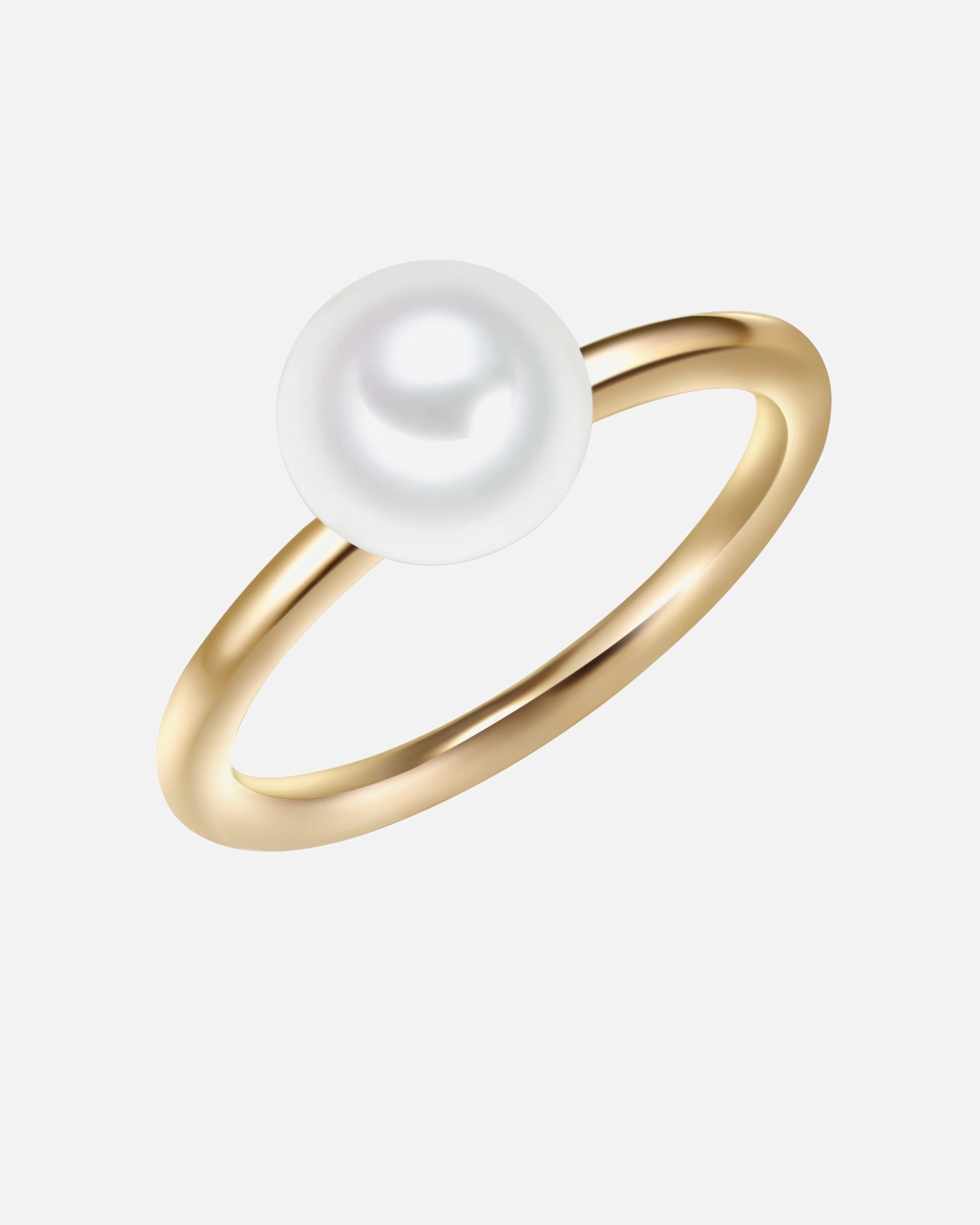 Bague pour Femme Valero Pearls Bague Argent sterling Perle de culture d'eau douce en Or jaune 50