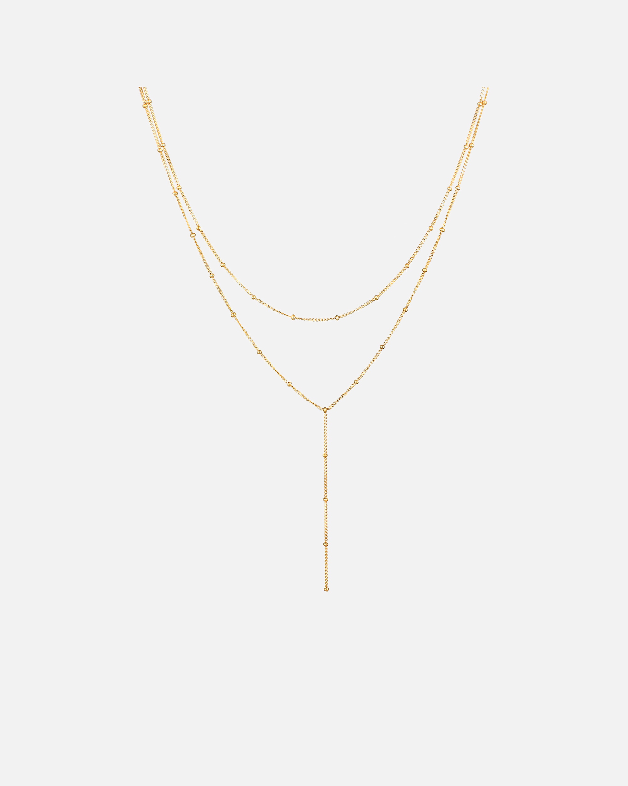 Collier pour Femme Elli Femmes chaîne en Y couches boules en argent sterling 925 goldfarben