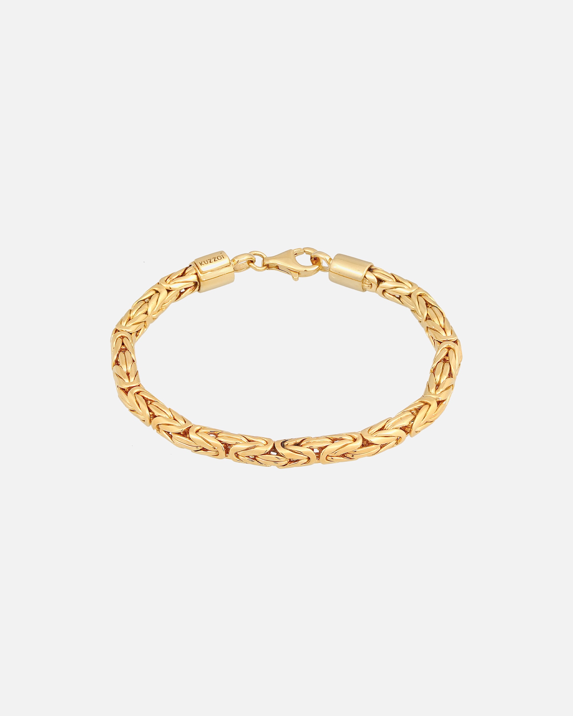 Bracelet pour Homme KUZZOI Herren Königskette Rund 925 Silber 19