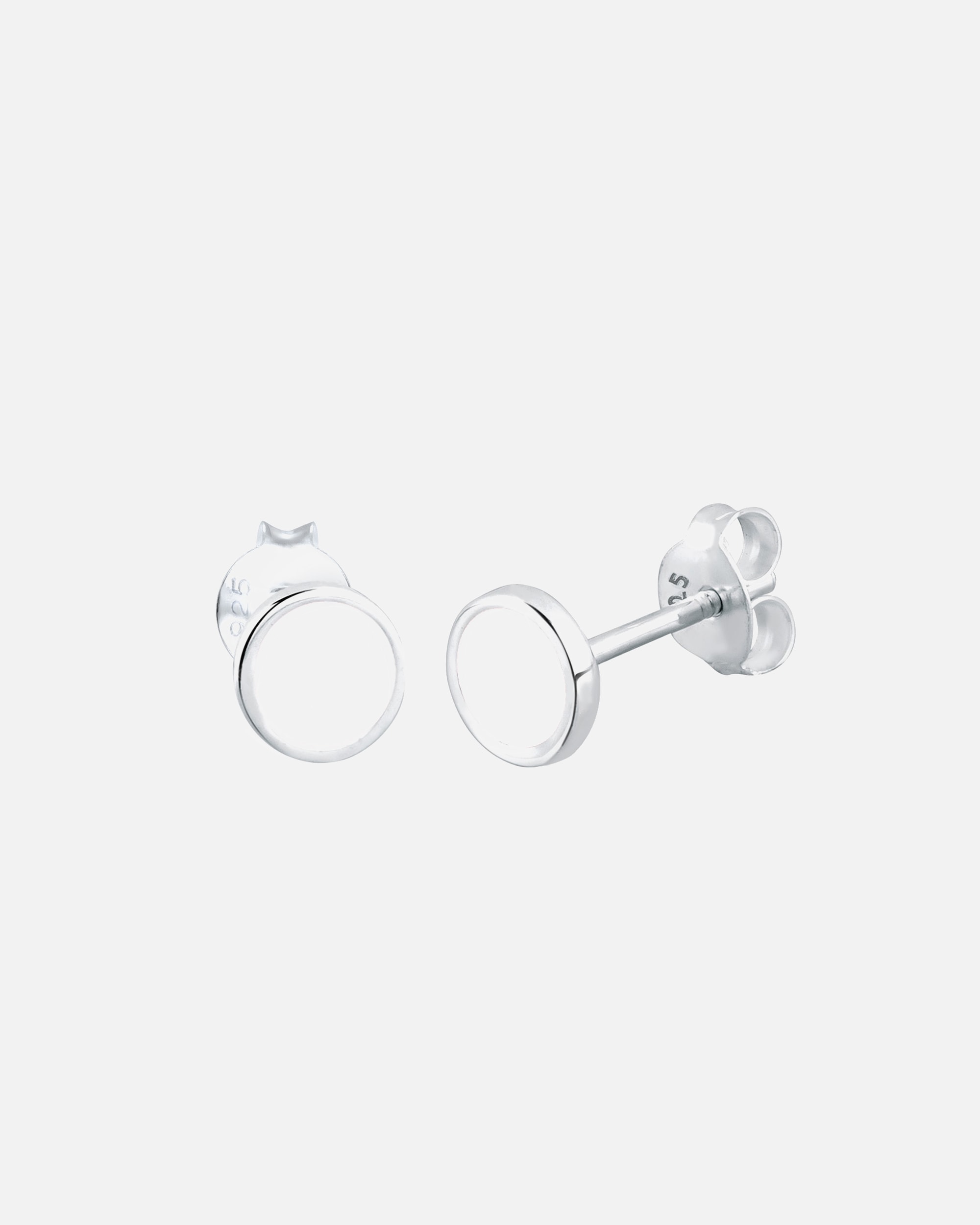 Boucles d'oreilles pour Femme Cercle Géo Rond Basic émaillé 925 Argent Weiß