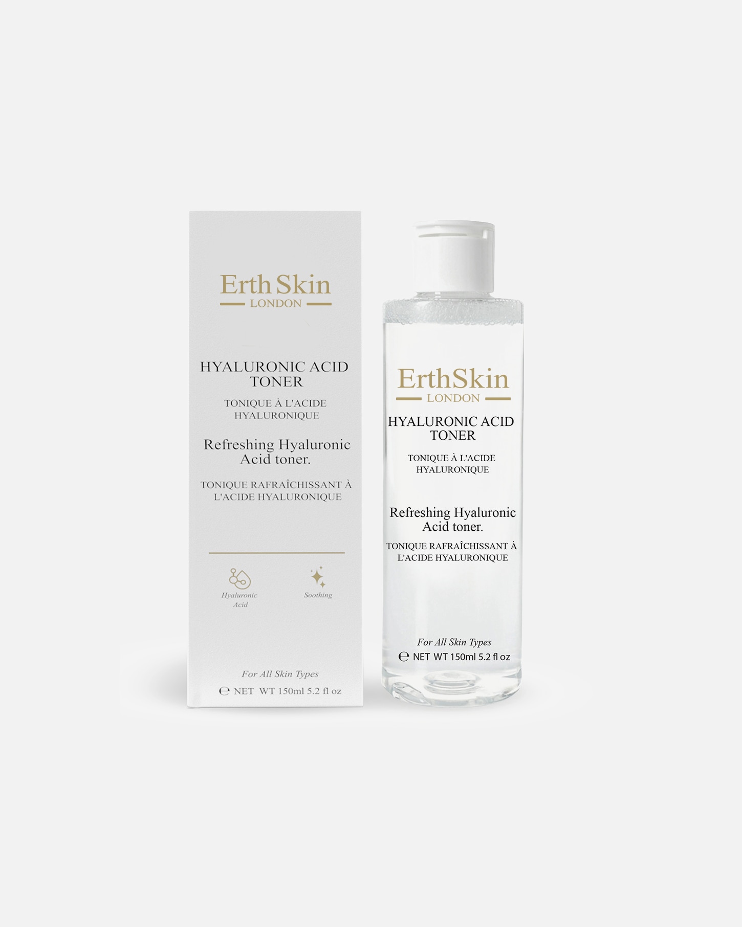 Tonique pour le visage pour Femme ErthSkin London Tonique rafraîchissant à l'acide hyaluronique 1 pièce
