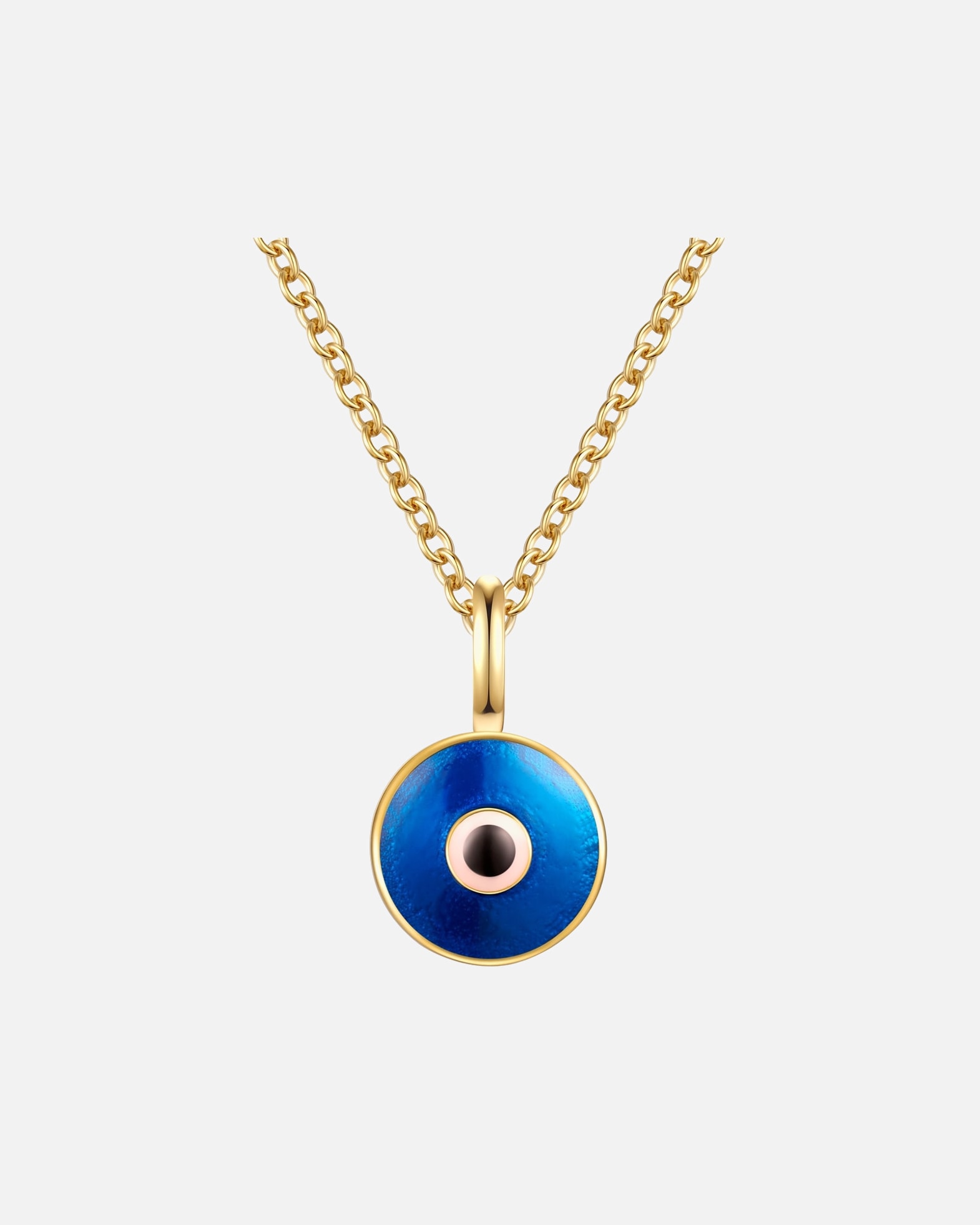 Collier pour Femme Glanzstücke München Collier Œil de Nazar en Argent Sterling en or jaune 40,0 cm Basiskette + 5,0 cm Verlängerung