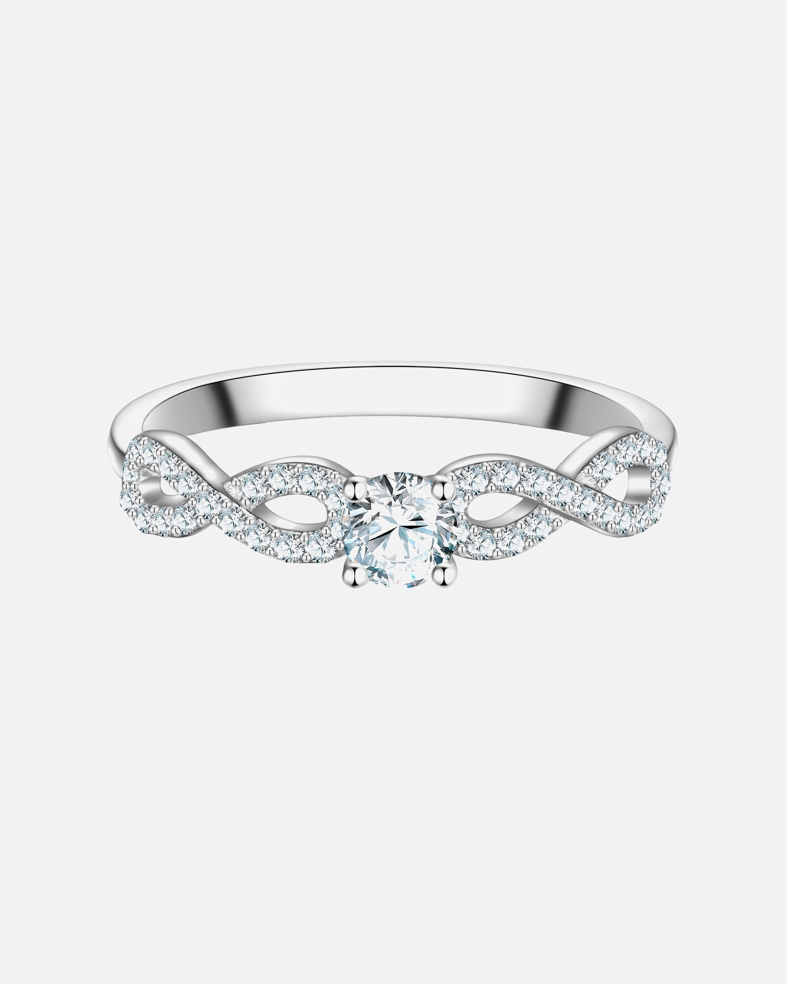 Bague pour Femme Trilani Bague en Argent Sterling en argent avec Zirconium 52