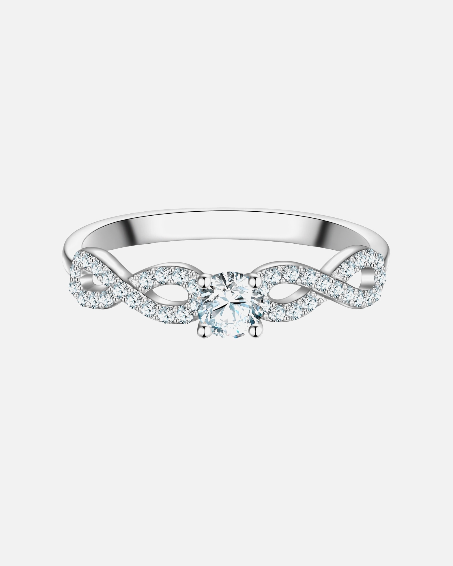 Bague pour Femme Trilani Bague en Argent Sterling en argent avec Zirconium 50