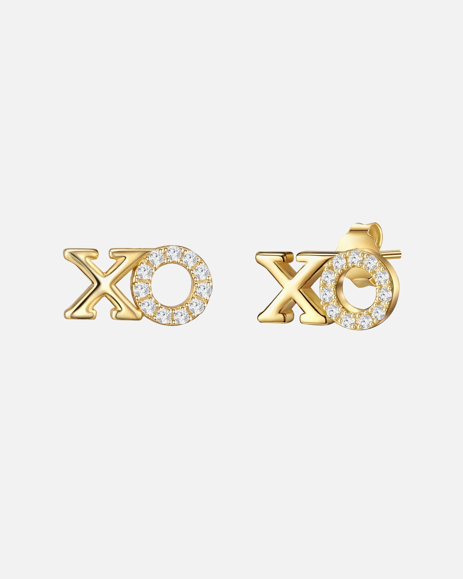 Boucles d'oreilles pour Femme Lulu & Jane Boucles d´oreilles XO en Laiton en Or jaune 5,7 mm