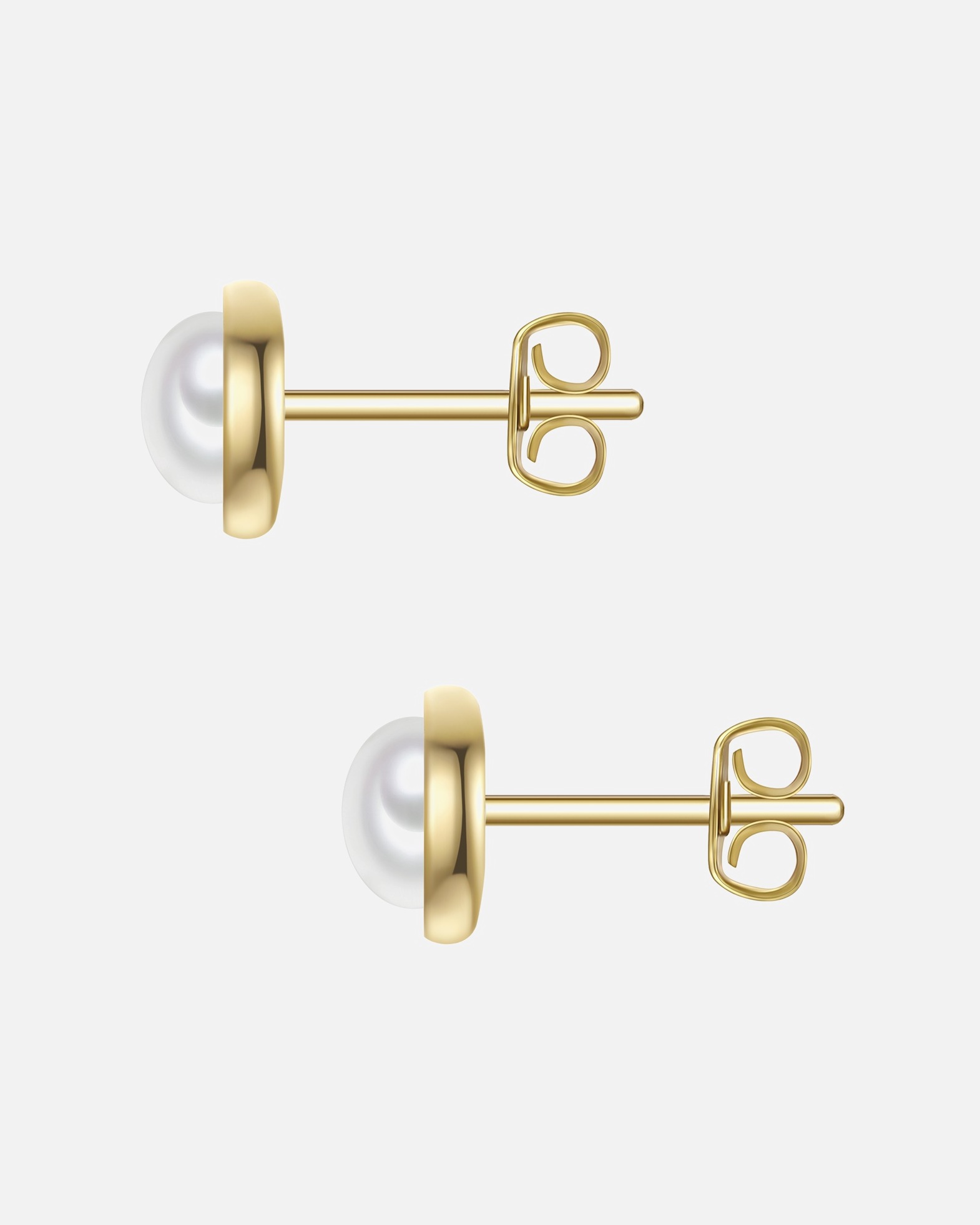 Boucles d'oreilles pour Femme Rafaela Donata Boucles d'oreilles en Argent Sterling en or jaune avec perle de coquillage 8,0 mm