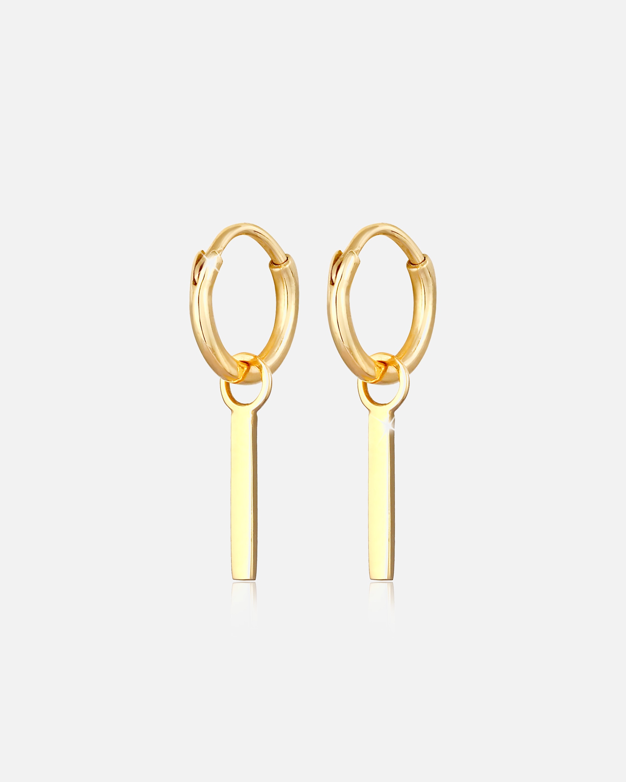 Boucles d'oreilles pour Femme Elli Créoles Géo Look Bâton Pendentif Tendance Argent 925 goldfarben