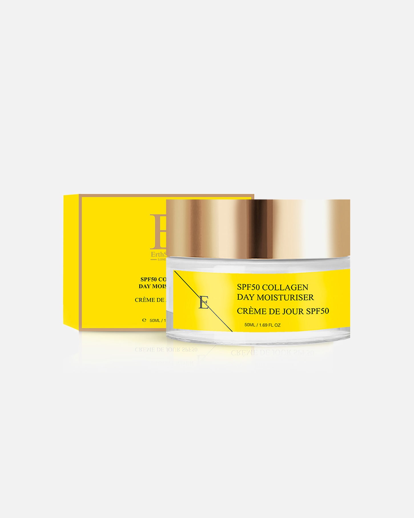 Crème de Jour pour Femme ErthSkin London Crème de jour au collagène avec SPF 50 1 pièce