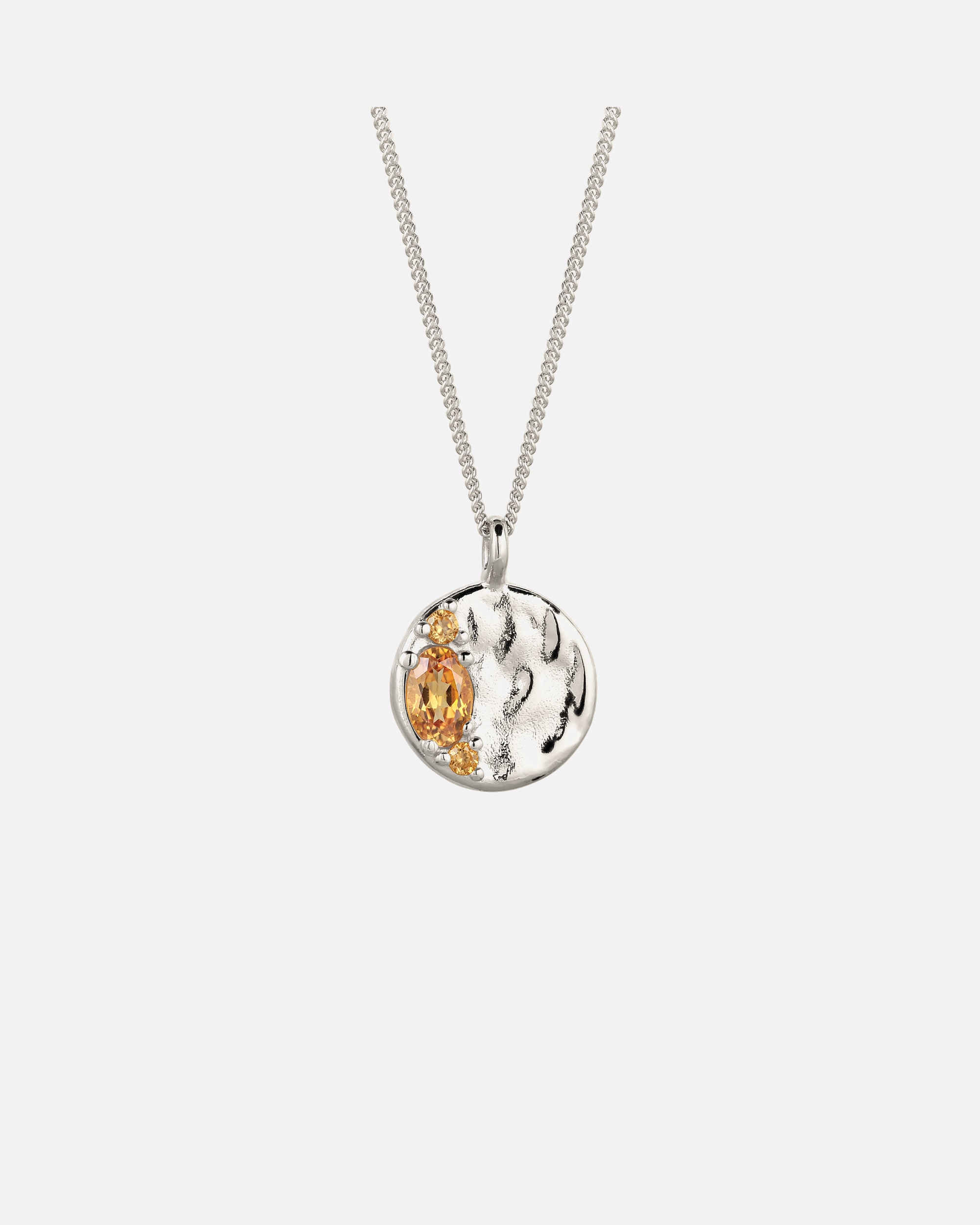 Collier pour Femme Elli Collier avec pendentif Citrine Jaune 925 Sterling Silver silberfarben