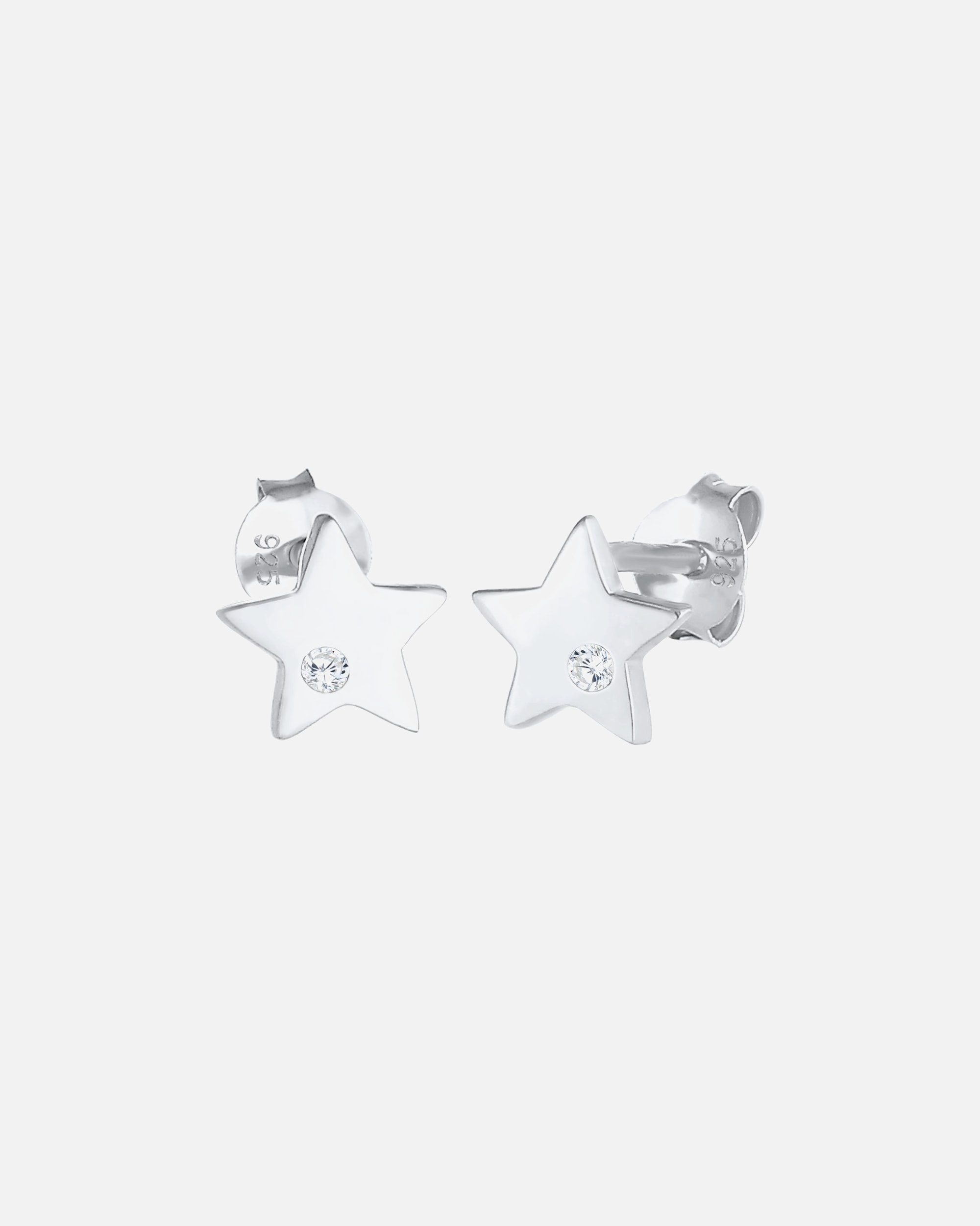 Boucles d'oreilles pour Femme Elli Astro enfants étoiles jouant avec la pierre de zircone en argent sterling 925 silberfarben